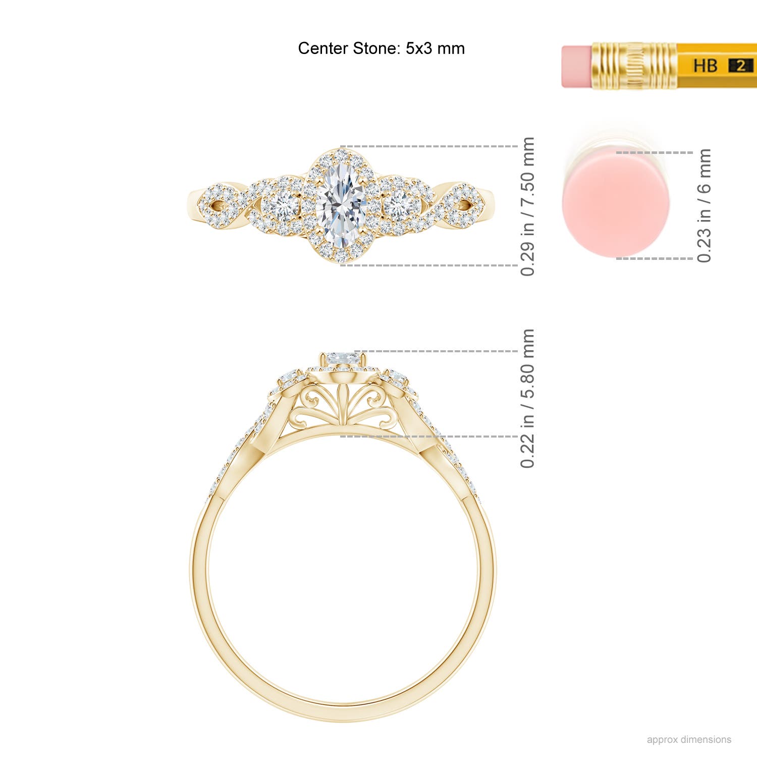 G, VS2 / 0.46 CT / 14 KT Yellow Gold