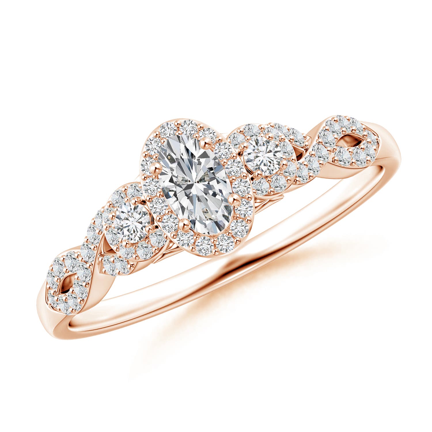 H, SI2 / 0.46 CT / 14 KT Rose Gold