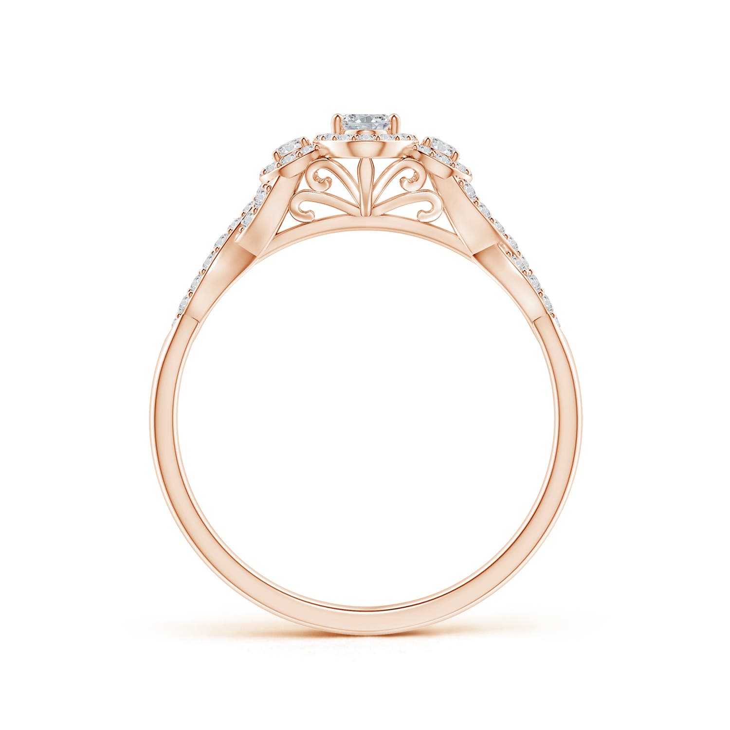 H, SI2 / 0.46 CT / 14 KT Rose Gold