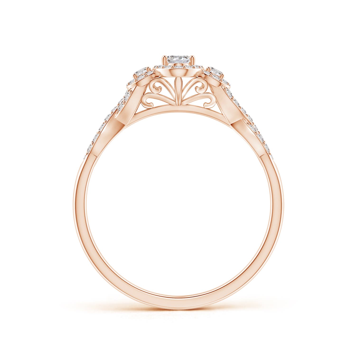 I-J, I1-I2 / 0.46 CT / 14 KT Rose Gold