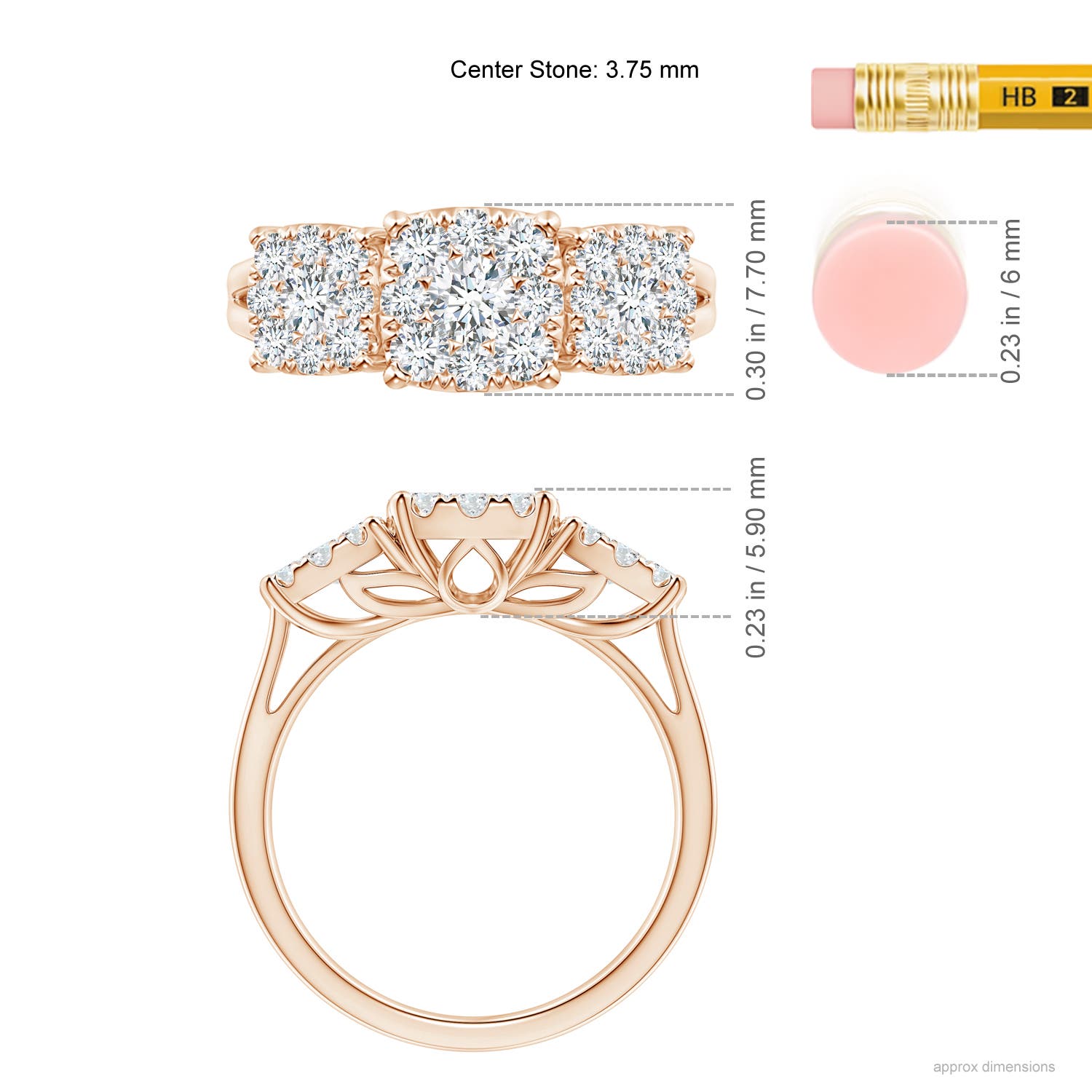 F-G, VS / 1.26 CT / 14 KT Rose Gold