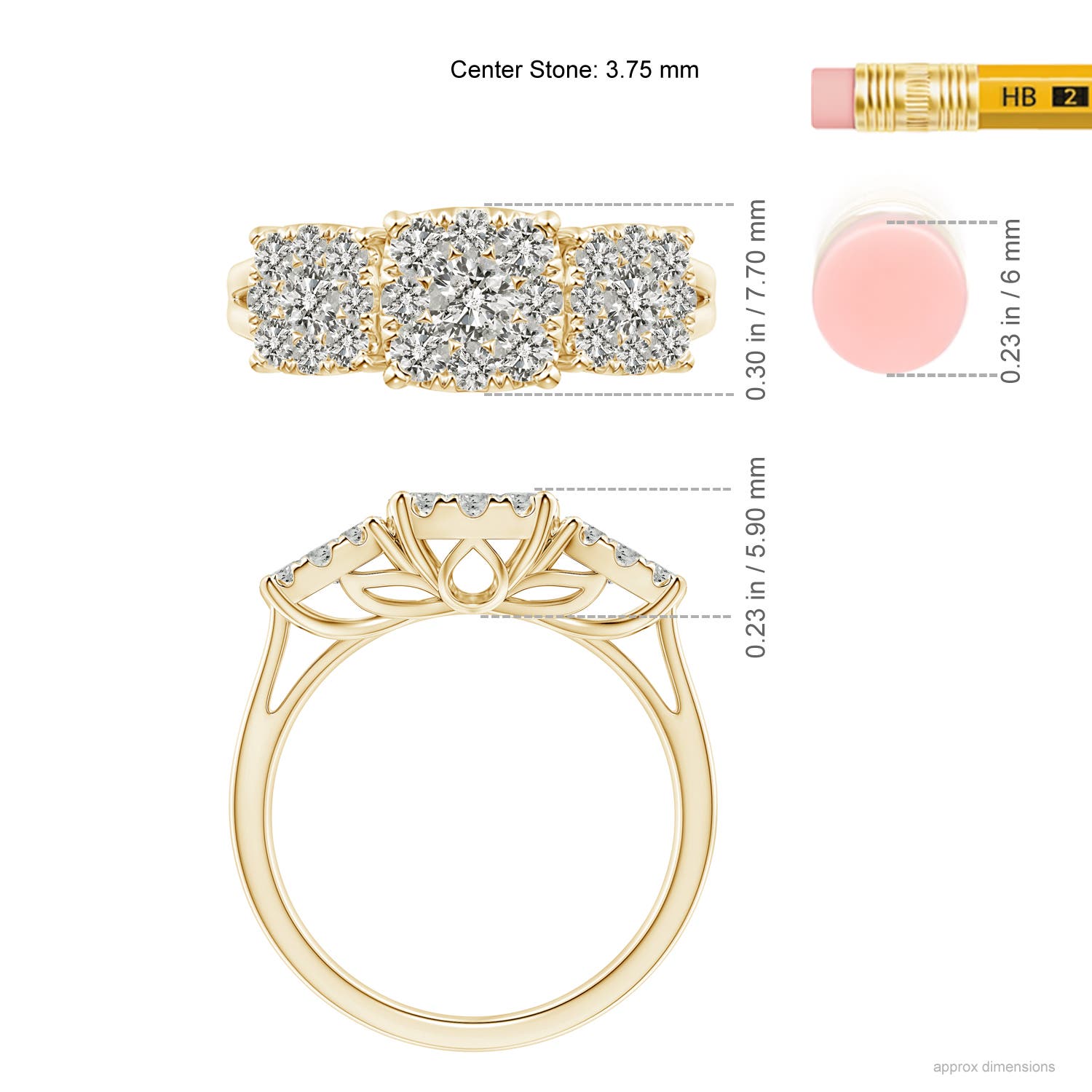 K, I3 / 1.26 CT / 14 KT Yellow Gold