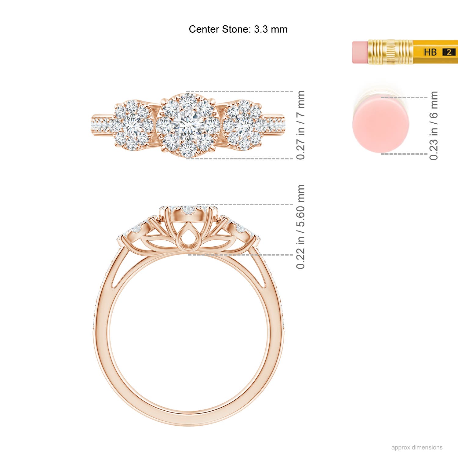 G, VS2 / 0.75 CT / 14 KT Rose Gold