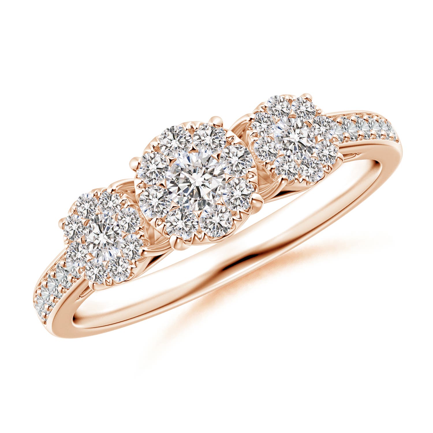 I-J, I1-I2 / 0.61 CT / 14 KT Rose Gold