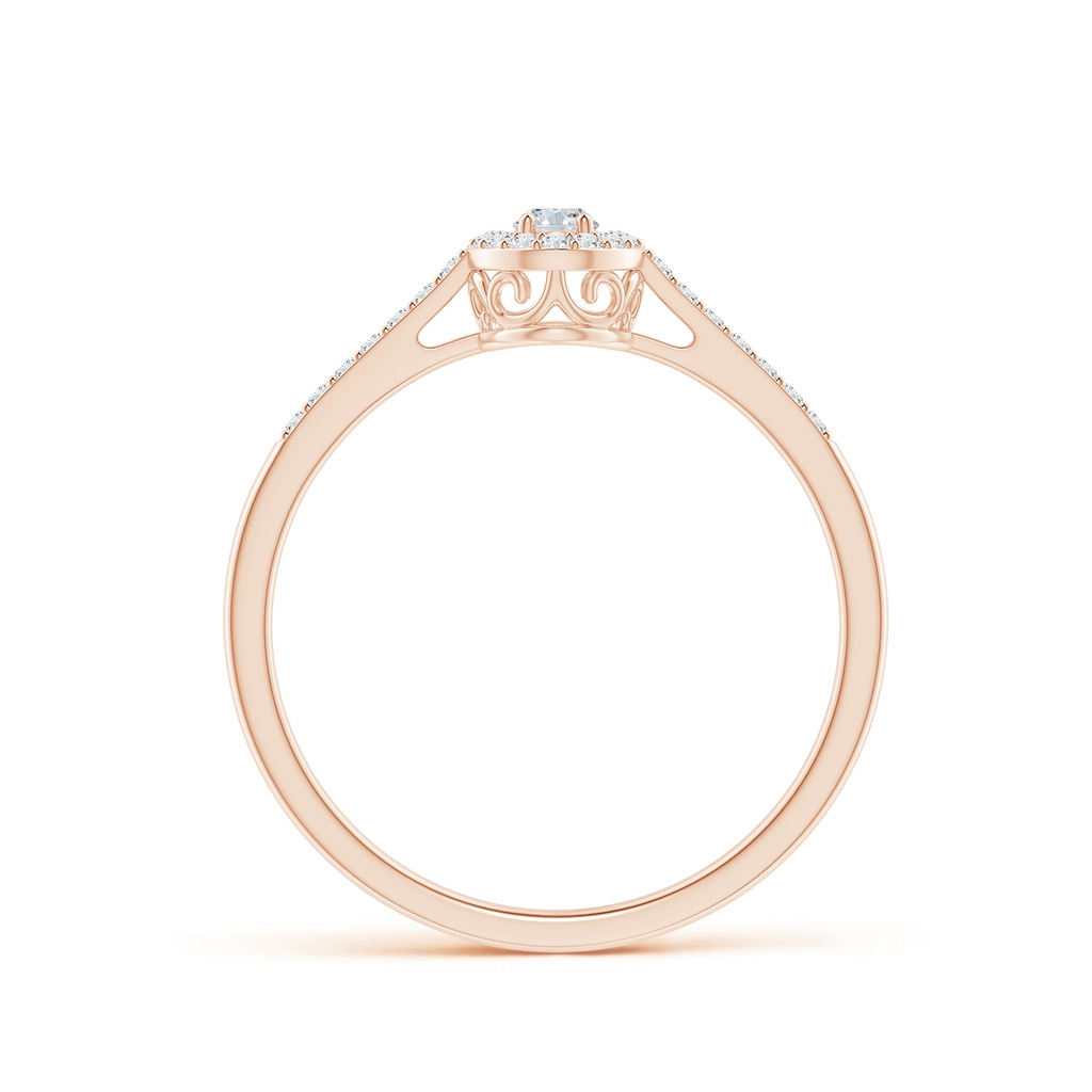 4x3mm GVS2 Oval Diamond Halo Engagement Ring with Accents in Rose Gold - side_1