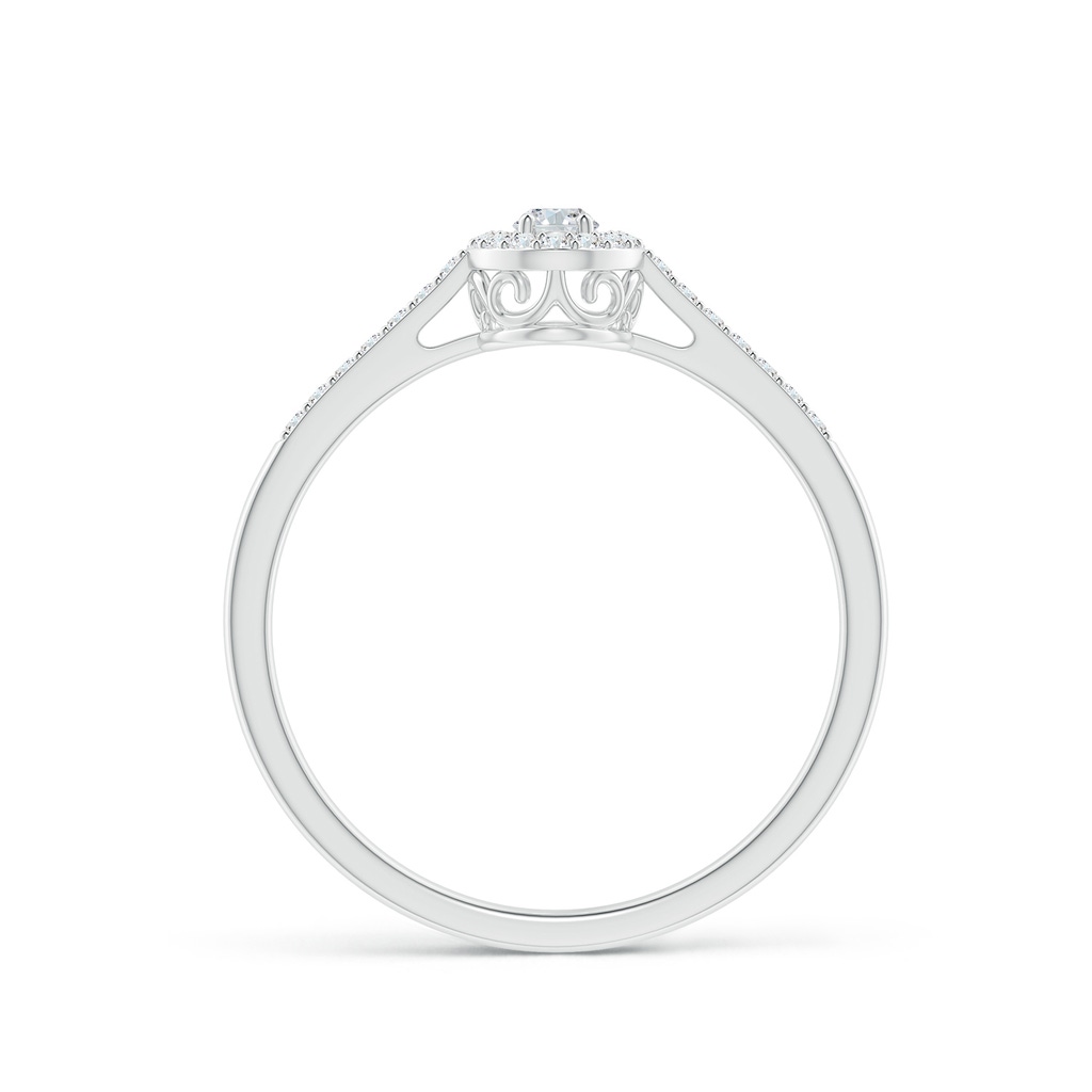 4x3mm GVS2 Oval Diamond Halo Engagement Ring with Accents in White Gold - side_1