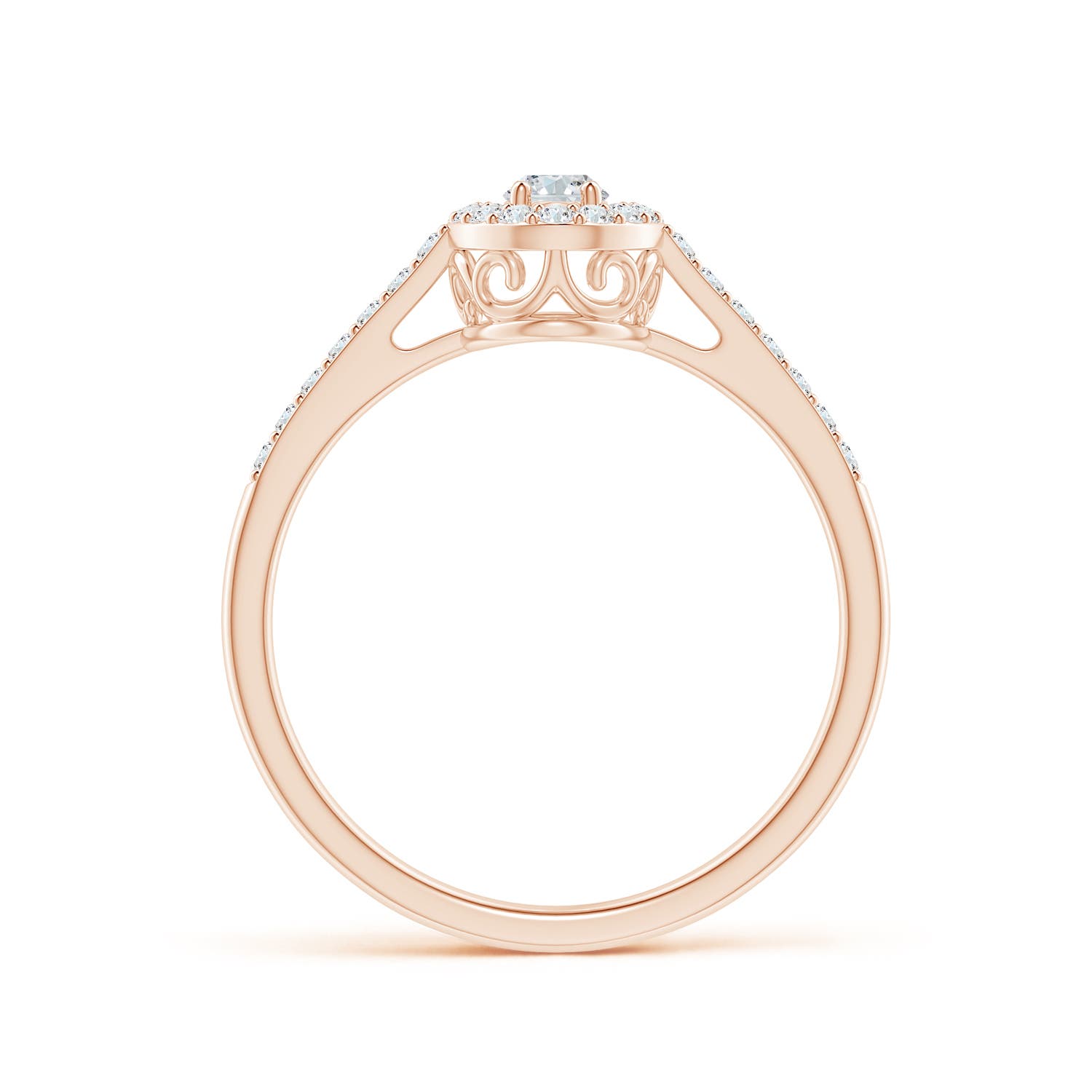 G, VS2 / 0.49 CT / 14 KT Rose Gold