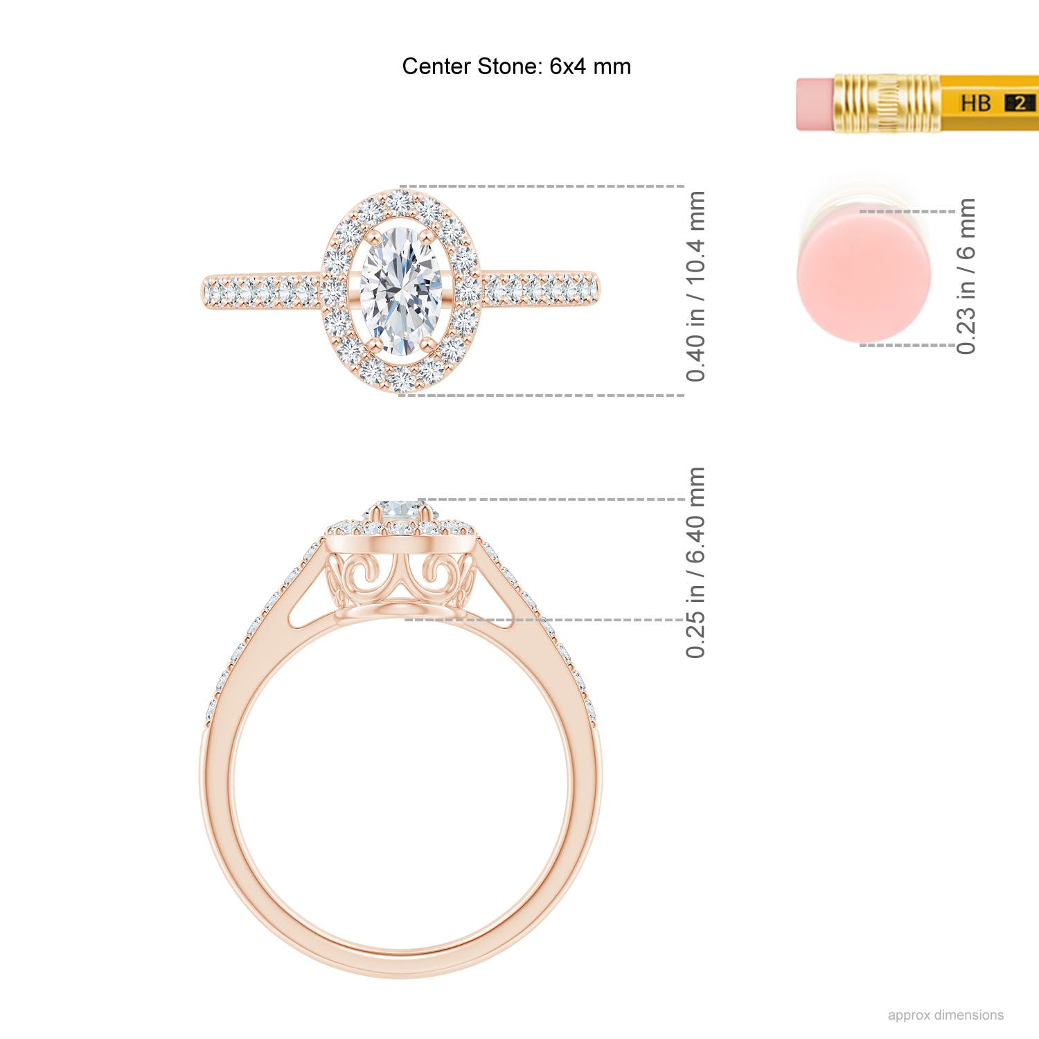 G, VS2 / 0.76 CT / 14 KT Rose Gold