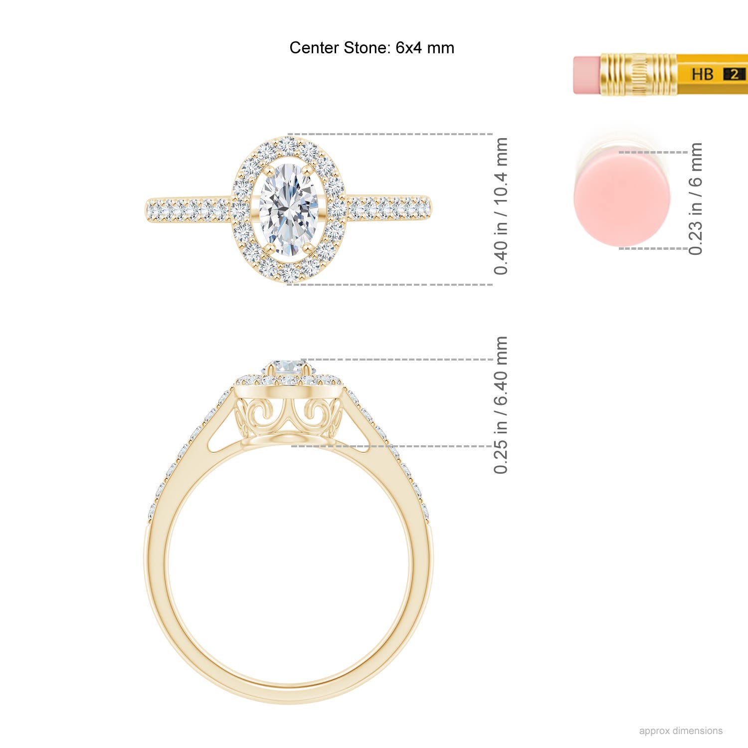 G, VS2 / 0.76 CT / 14 KT Yellow Gold