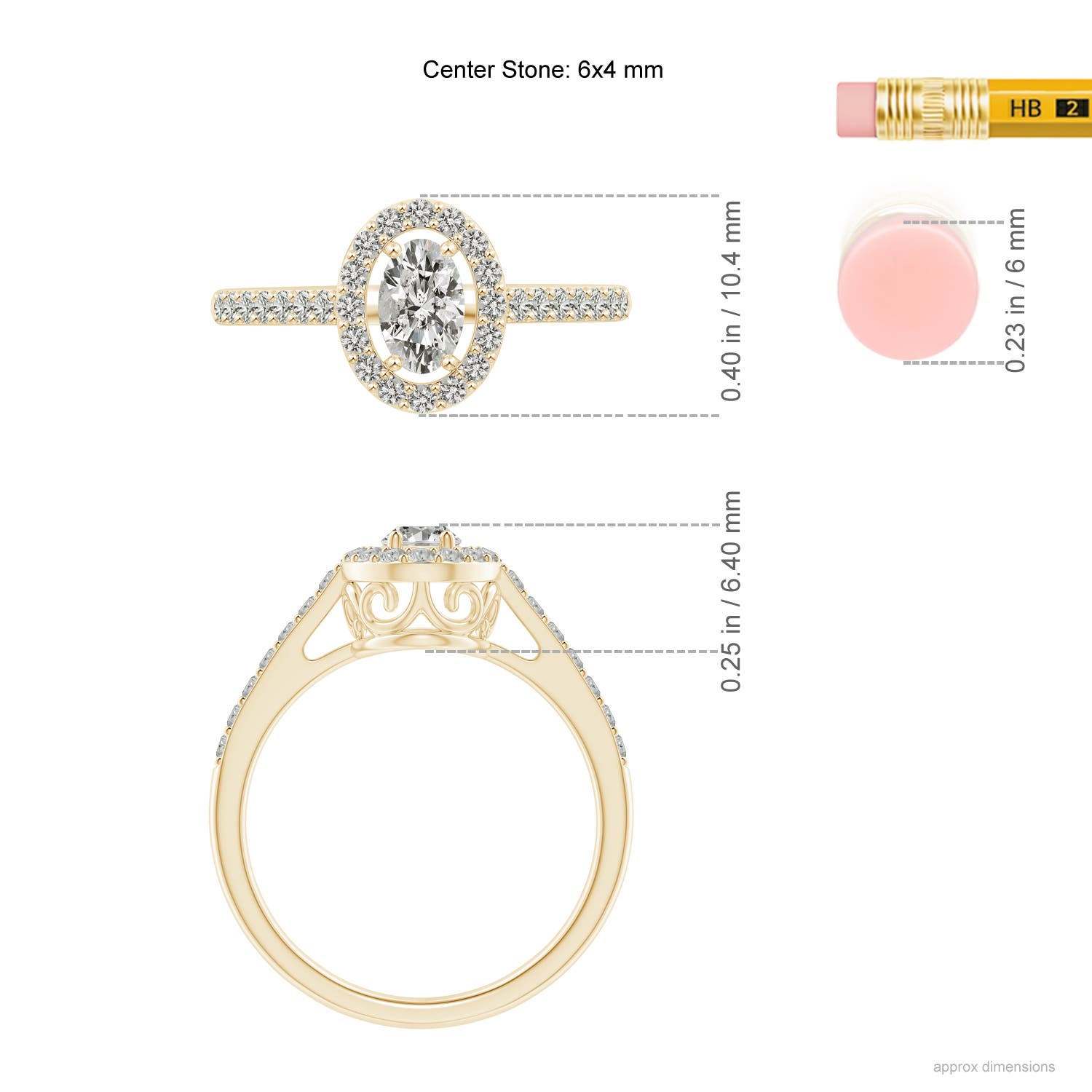 K, I3 / 0.76 CT / 14 KT Yellow Gold