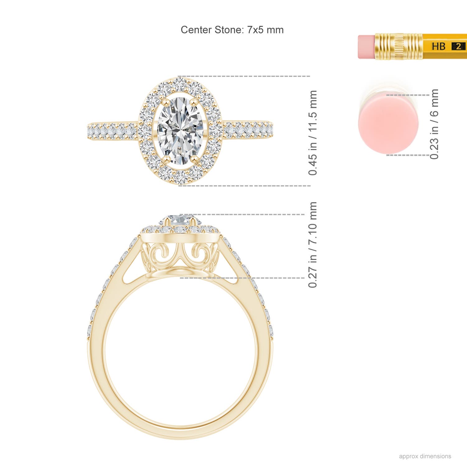 H, SI2 / 1.18 CT / 14 KT Yellow Gold