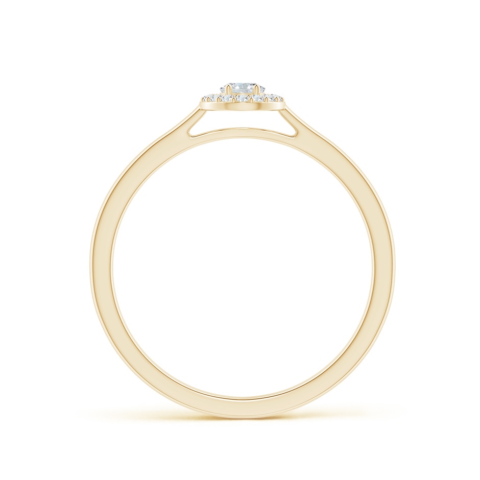 4x3mm GVS2 Oval Diamond Halo Engagement Ring in Yellow Gold side-1