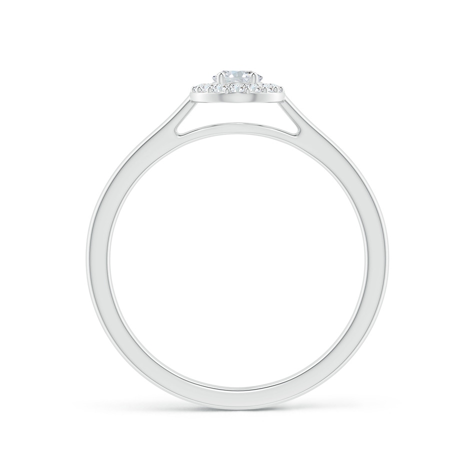 5x3mm GVS2 Oval Diamond Halo Engagement Ring in White Gold side-1