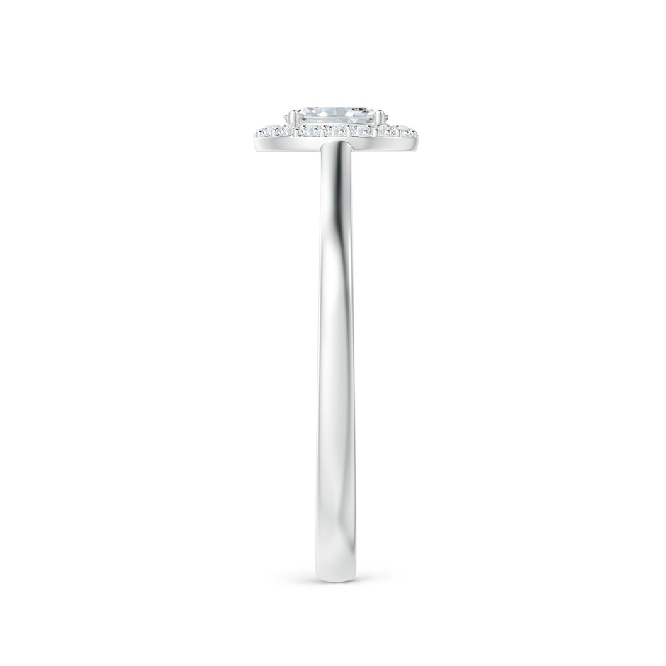 5x3mm GVS2 Oval Diamond Halo Engagement Ring in White Gold side-2