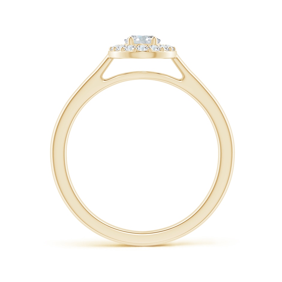 6x4mm GVS2 Oval Diamond Halo Engagement Ring in Yellow Gold side-1