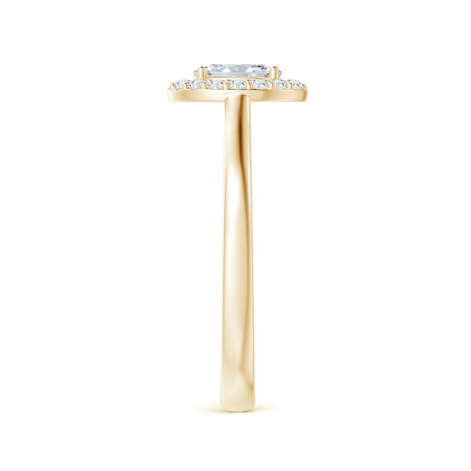 6x4mm GVS2 Oval Diamond Halo Engagement Ring in Yellow Gold side-2