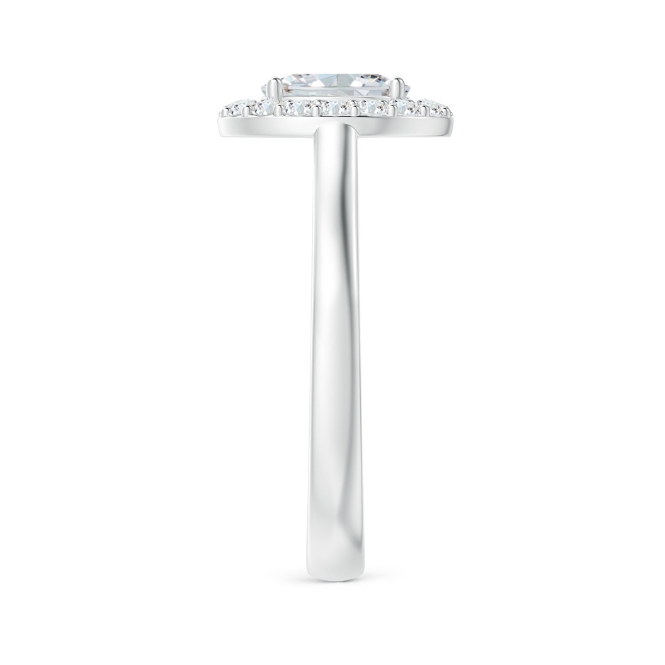 7x5mm GVS2 Oval Diamond Halo Engagement Ring in P950 Platinum side-2
