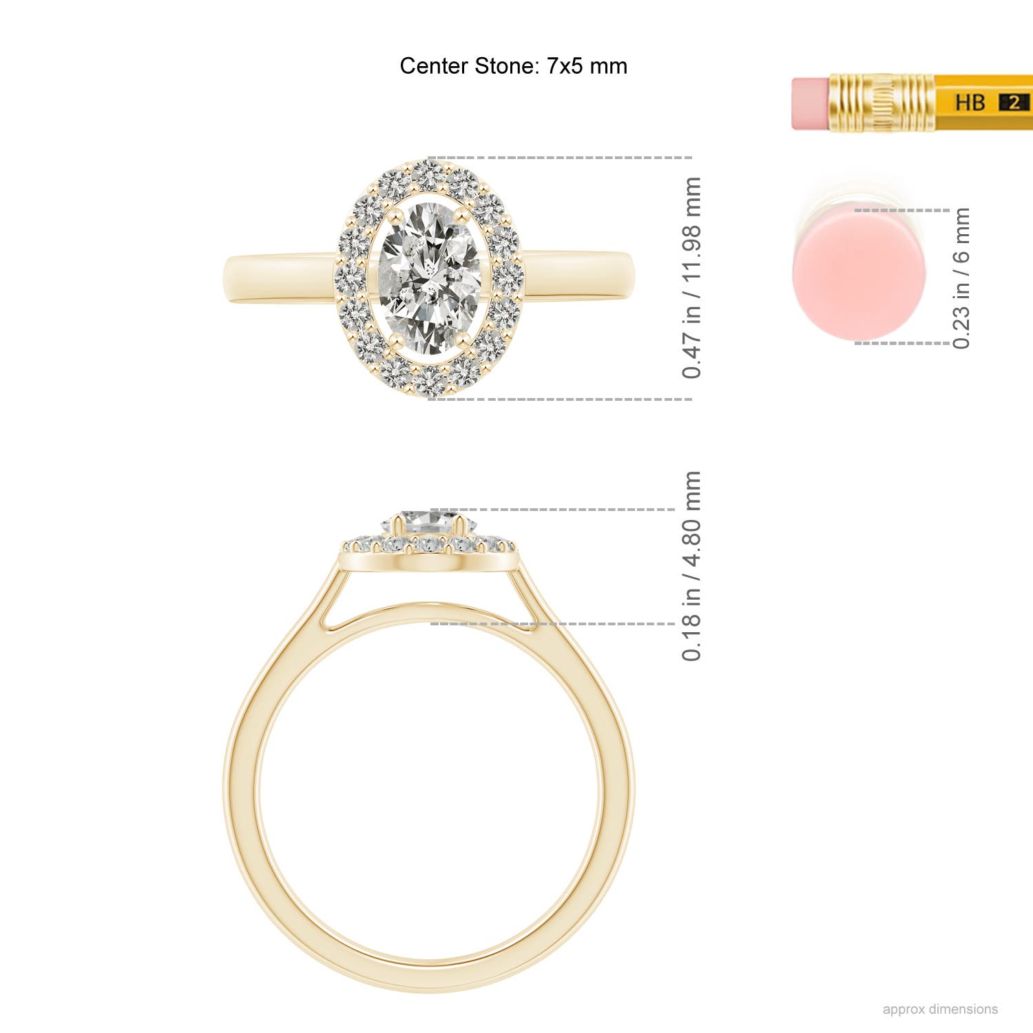 K, I3 / 0.98 CT / 14 KT Yellow Gold