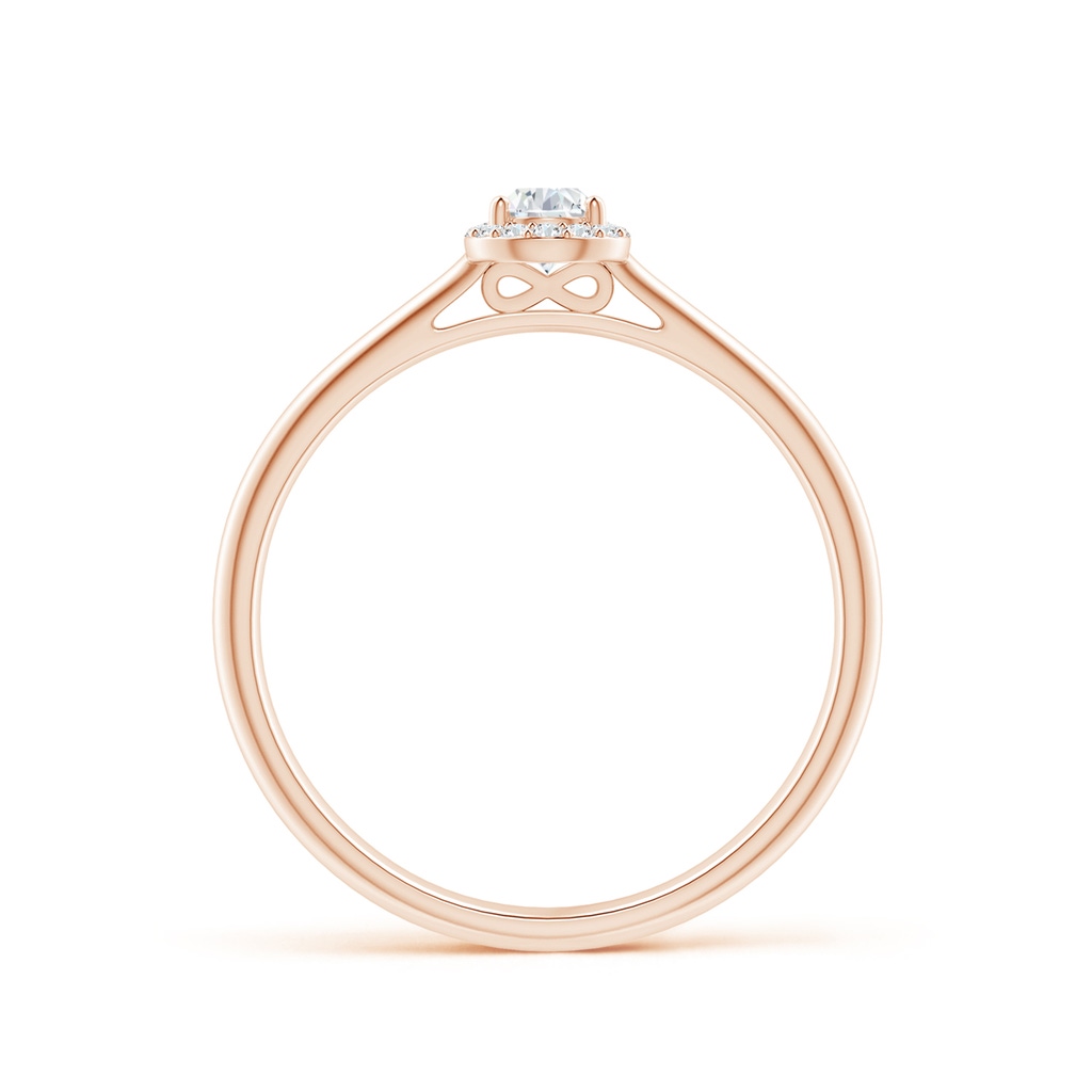 4x3mm GVS2 Pear-Shaped Diamond Halo Engagement Ring in Rose Gold - side_1