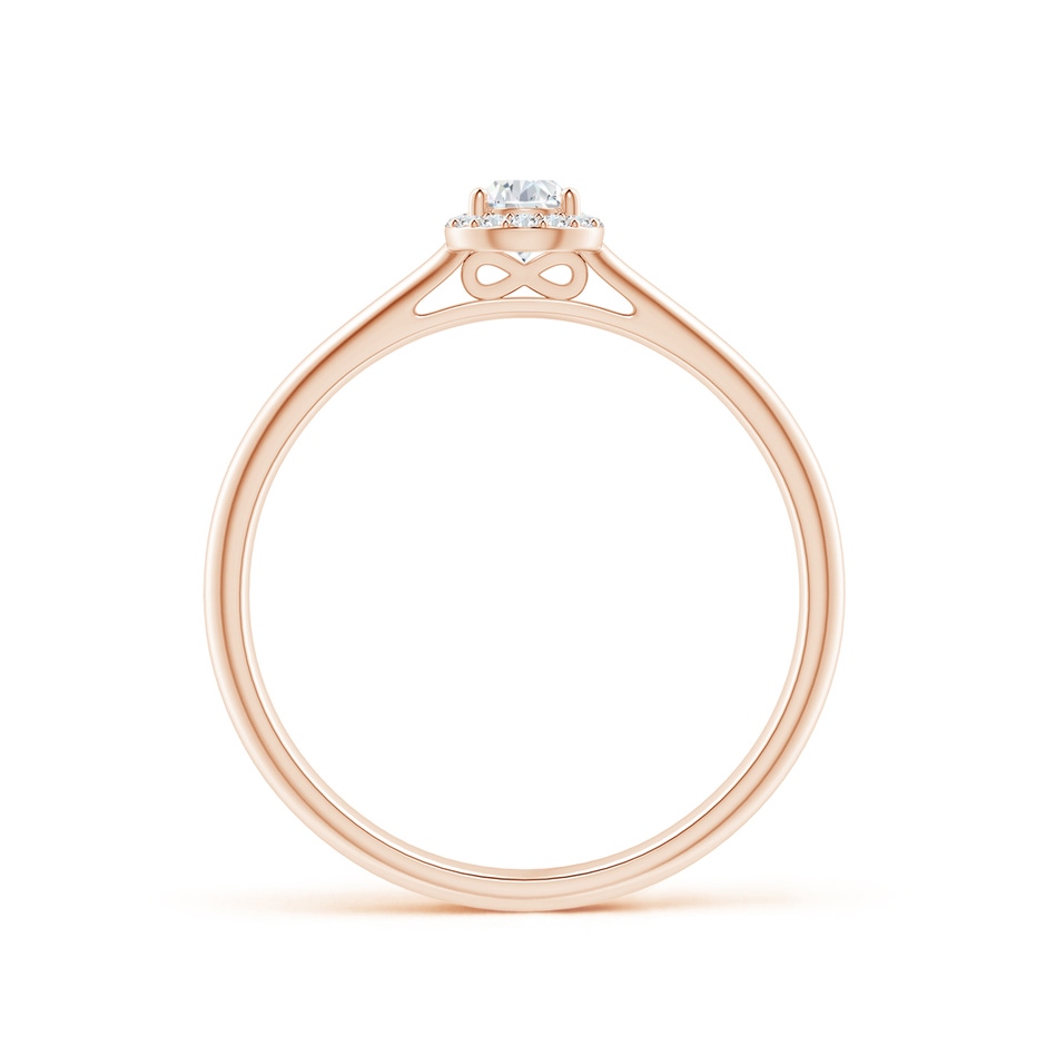 4x3mm GVS2 Pear-Shaped Diamond Halo Engagement Ring in Rose Gold side-1