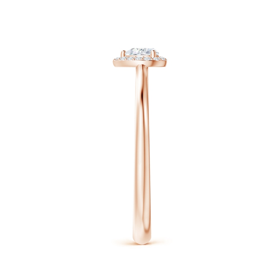 4x3mm GVS2 Pear-Shaped Diamond Halo Engagement Ring in Rose Gold side-2