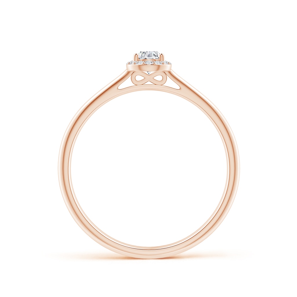 4x3mm HSI2 Pear-Shaped Diamond Halo Engagement Ring in Rose Gold Side-1