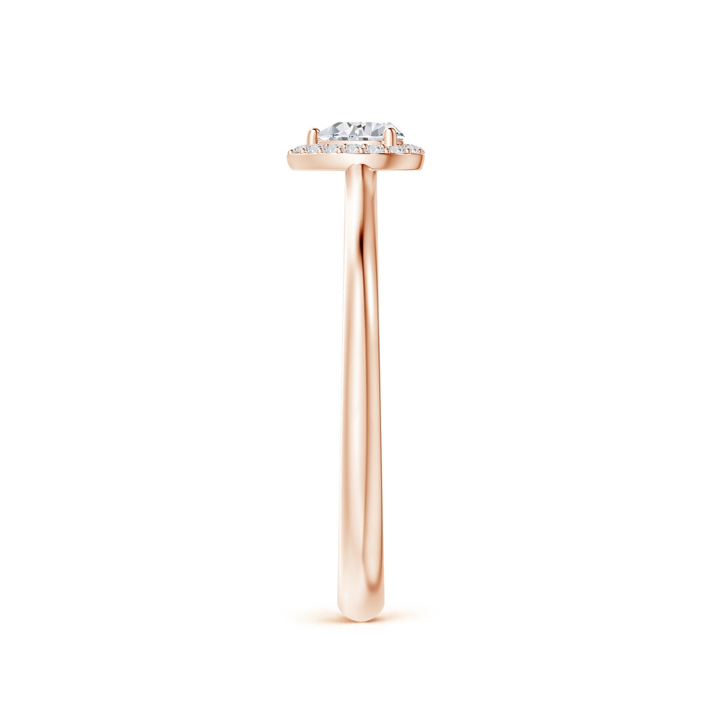 4x3mm HSI2 Pear-Shaped Diamond Halo Engagement Ring in Rose Gold Side-2