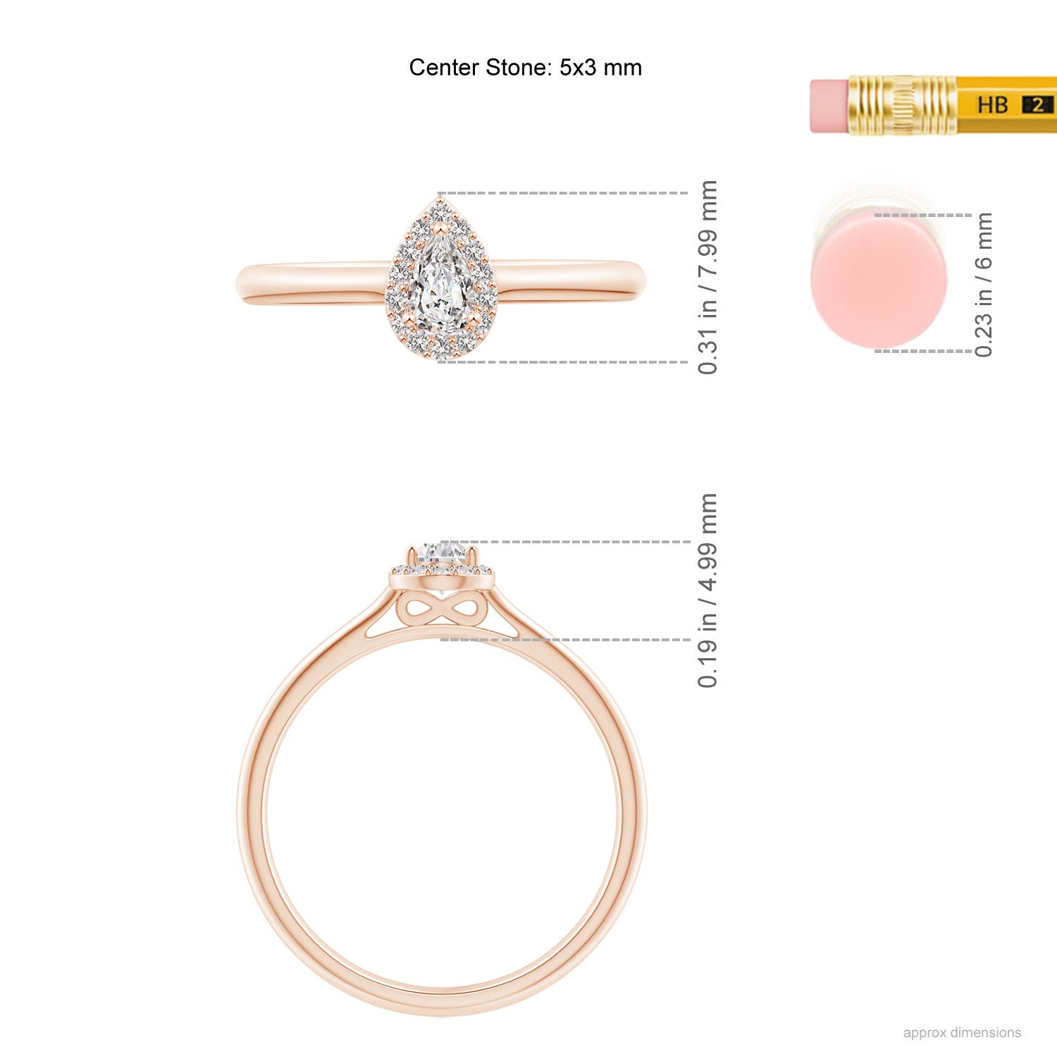 I-J, I1-I2 / 0.27 CT / 14 KT Rose Gold