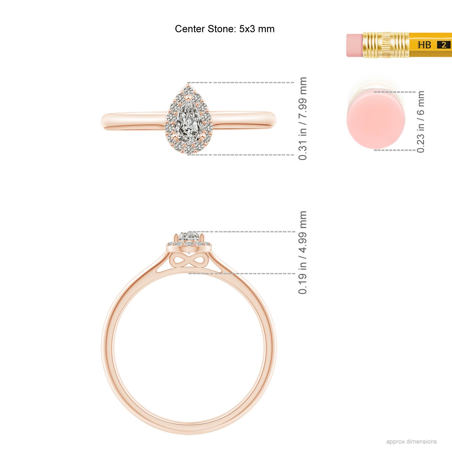 K, I3 / 0.27 CT / 14 KT Rose Gold