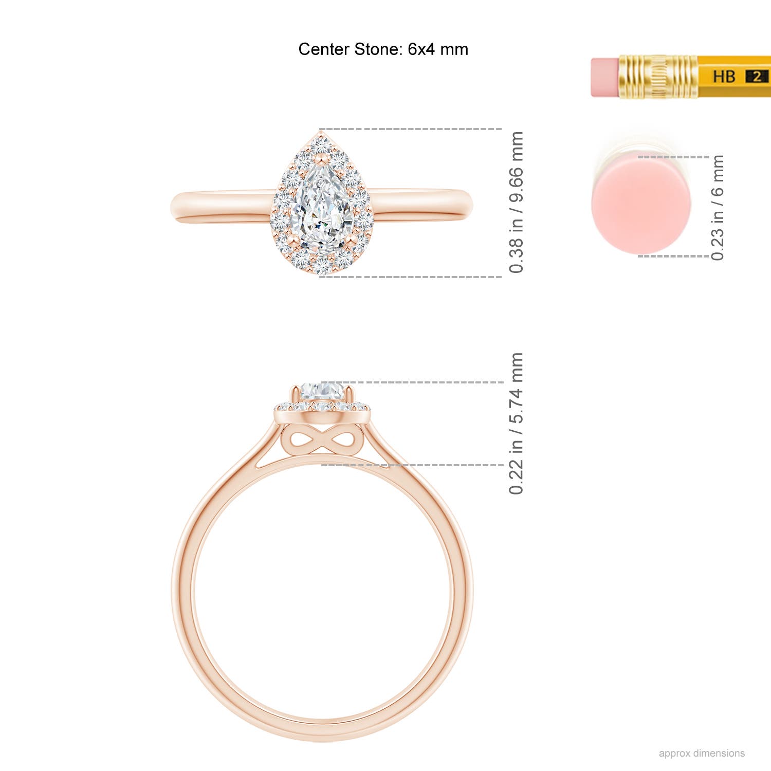 F-G, VS / 0.51 CT / 14 KT Rose Gold