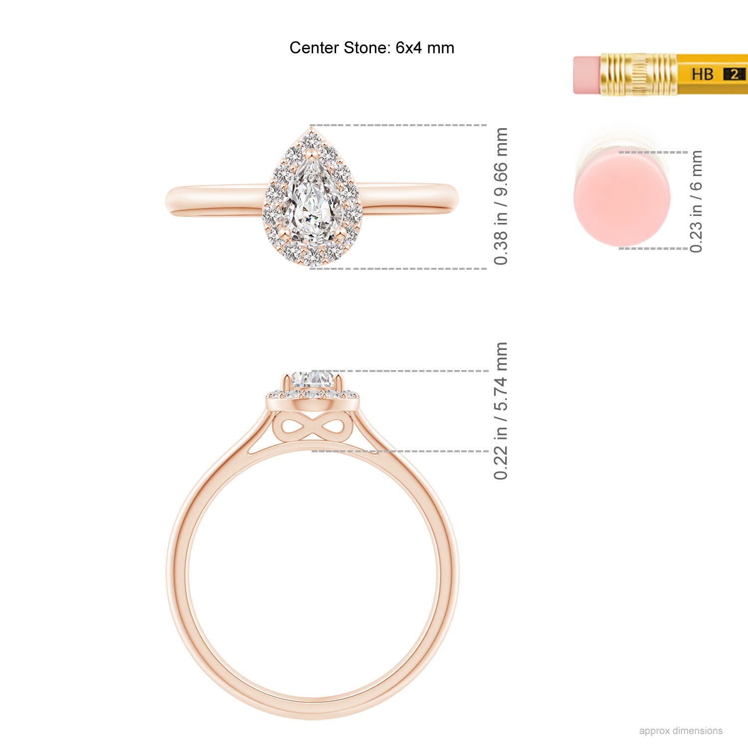 I-J, I1-I2 / 0.51 CT / 14 KT Rose Gold