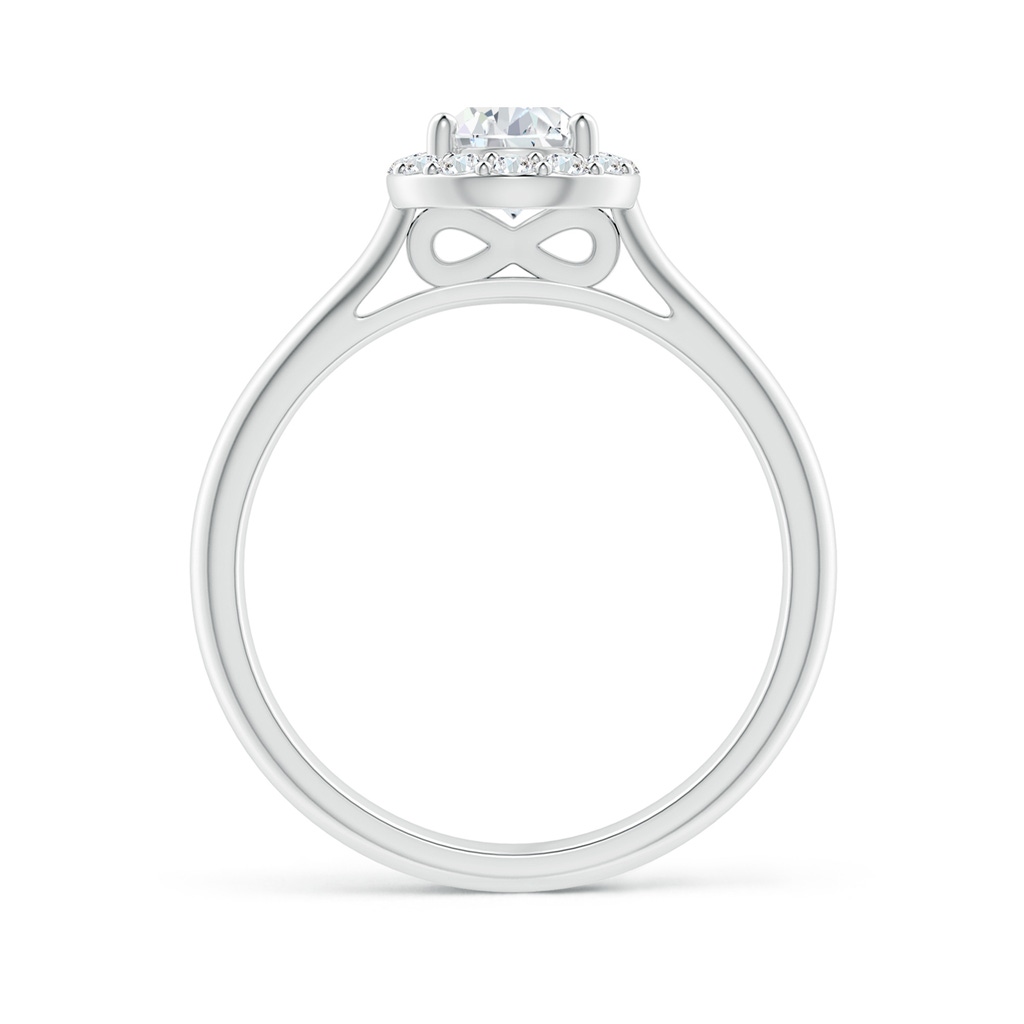 7x5mm GVS2 Pear-Shaped Diamond Halo Engagement Ring in P950 Platinum - side_1