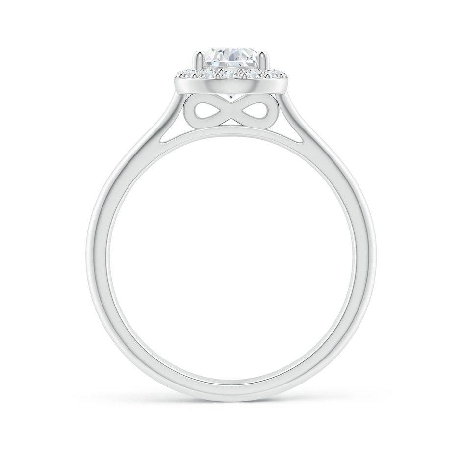 7x5mm GVS2 Pear-Shaped Diamond Halo Engagement Ring in White Gold side-1