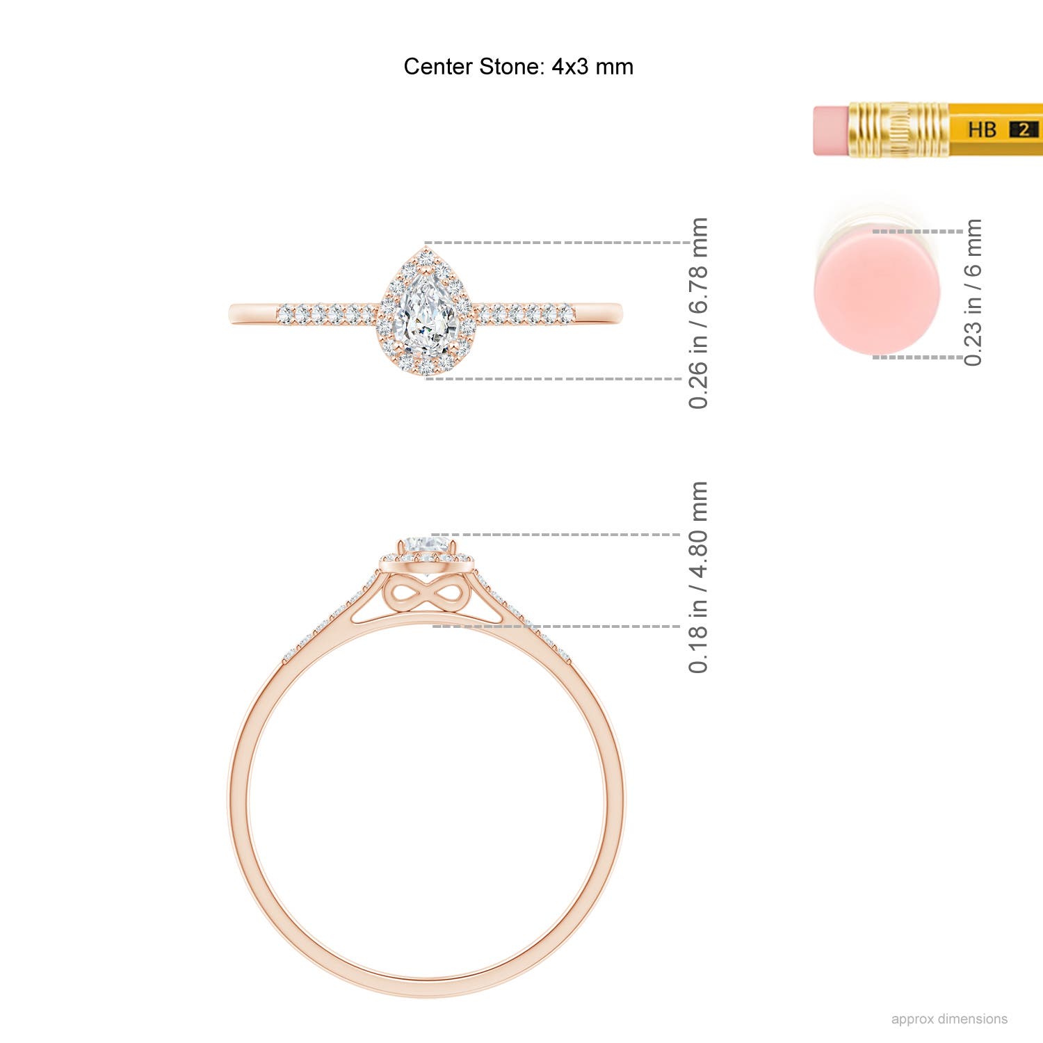 G, VS2 / 0.24 CT / 14 KT Rose Gold