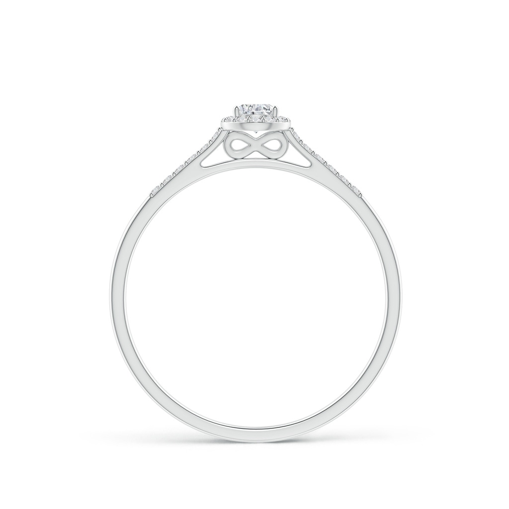 4x3mm HSI2 Pear-Shaped Diamond Halo Engagement Ring with Accents in White Gold - side_1