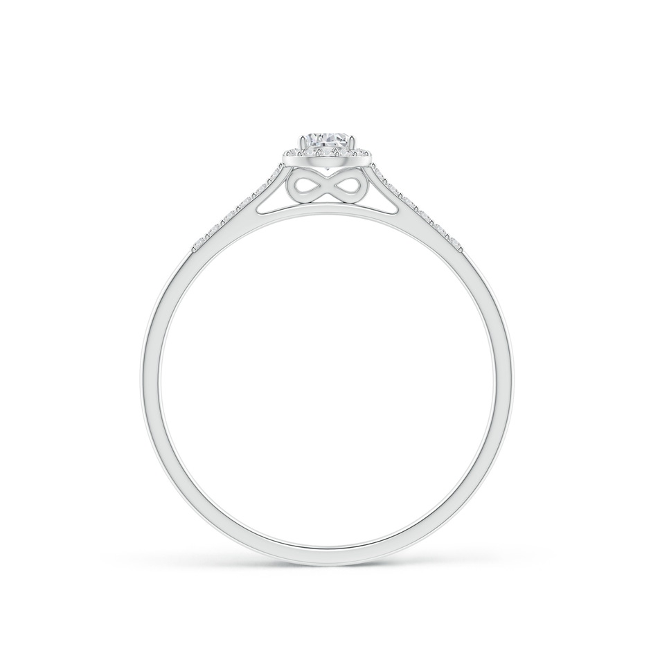 4x3mm HSI2 Pear-Shaped Diamond Halo Engagement Ring with Accents in White Gold side-1