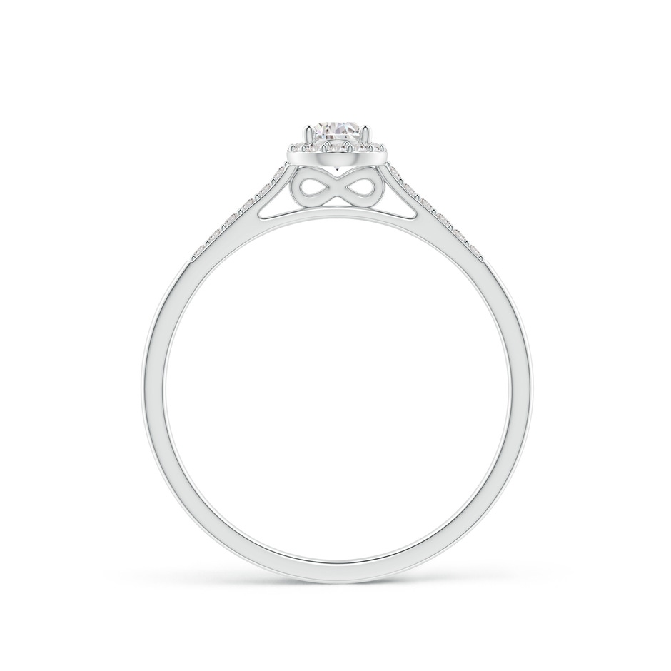 5x3mm IJI1I2 Pear-Shaped Diamond Halo Engagement Ring with Accents in P950 Platinum side-1