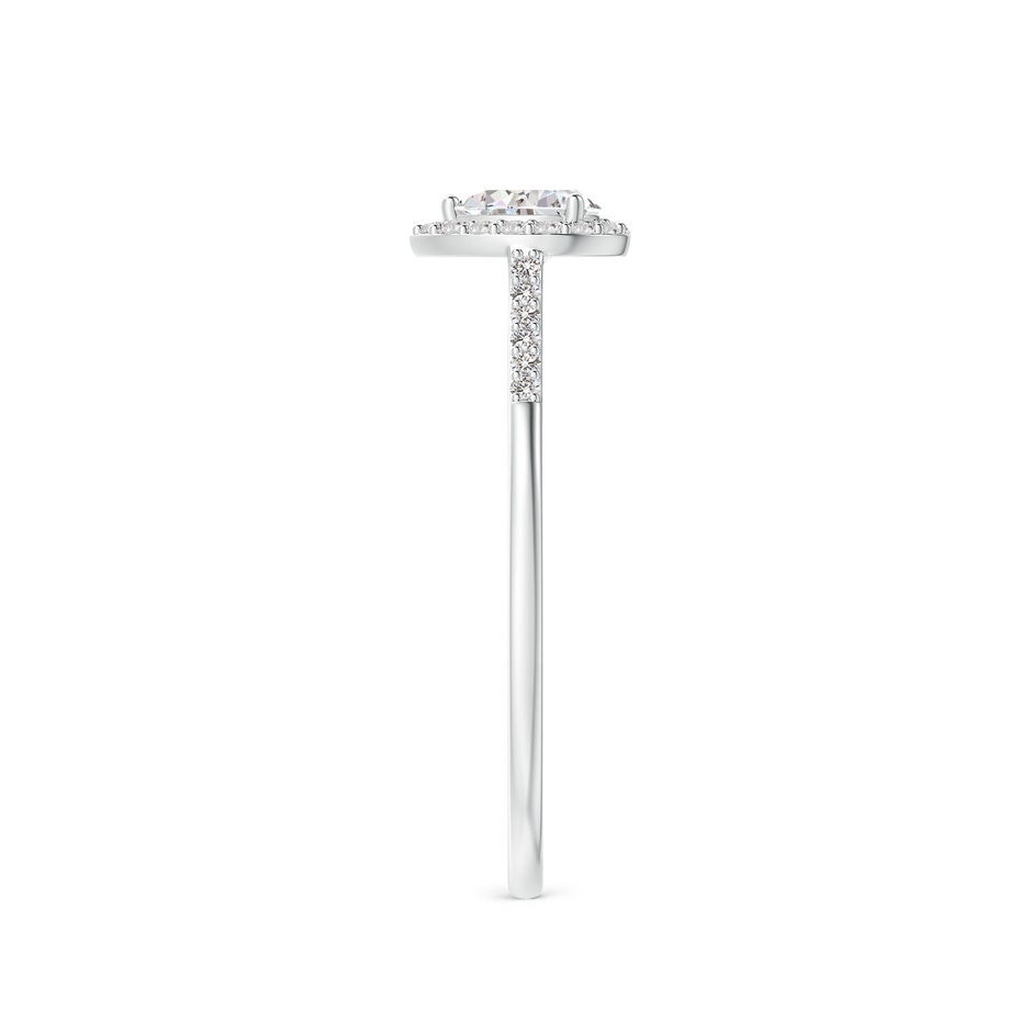 5x3mm IJI1I2 Pear-Shaped Diamond Halo Engagement Ring with Accents in P950 Platinum side-2