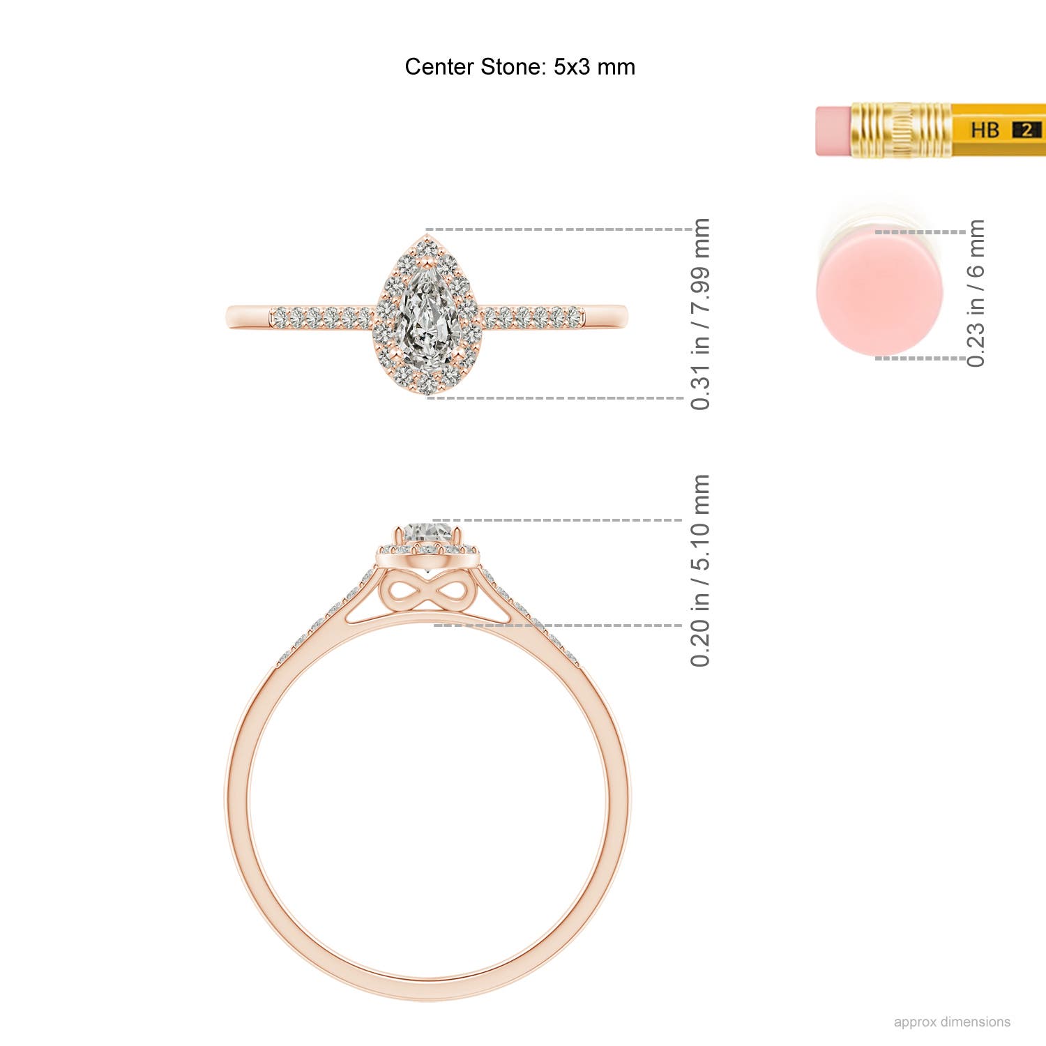 K, I3 / 0.33 CT / 14 KT Rose Gold