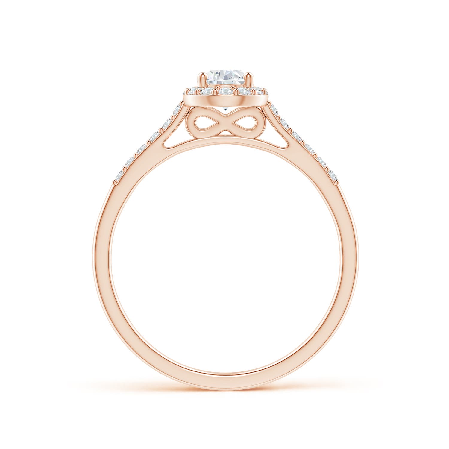 G, VS2 / 0.61 CT / 14 KT Rose Gold