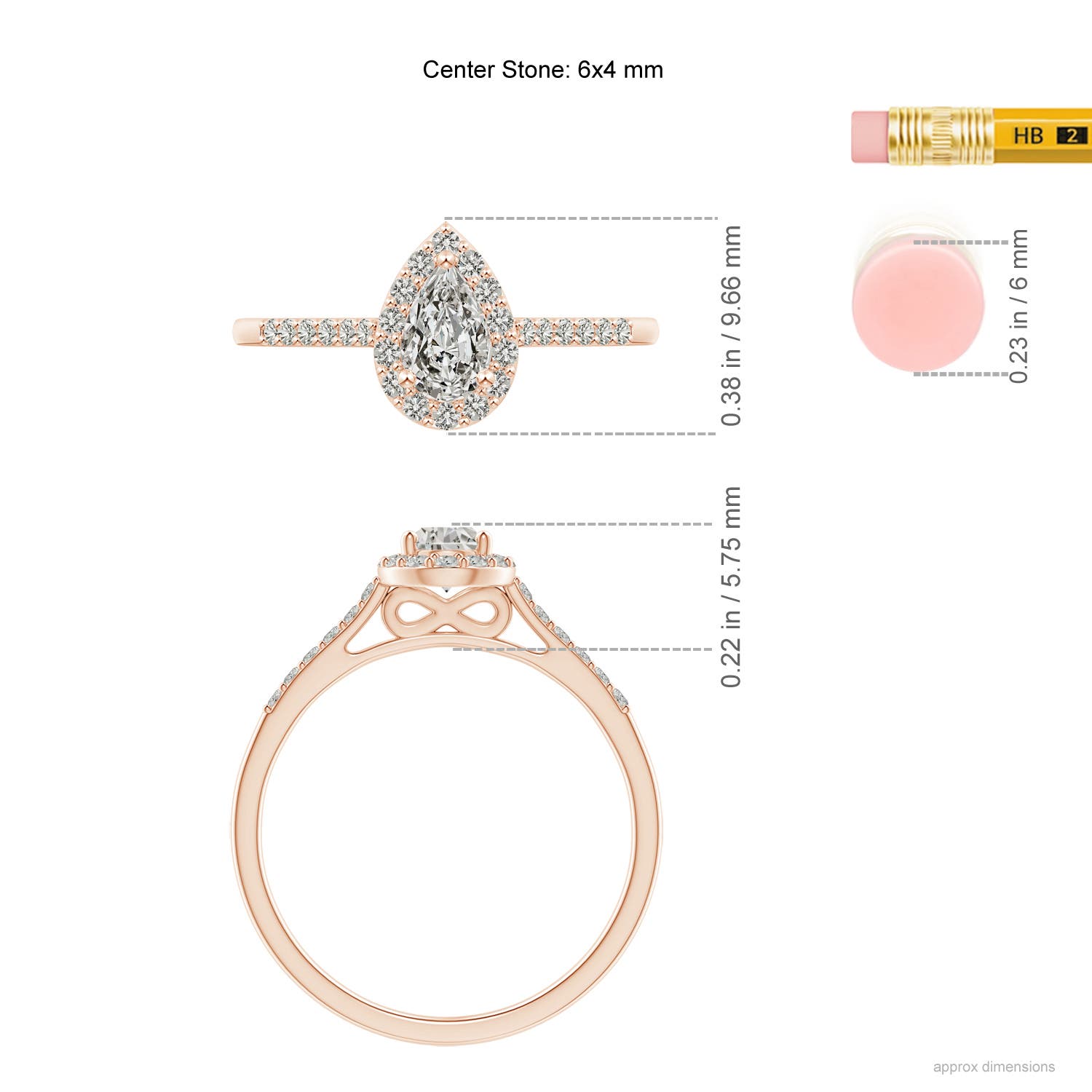 K, I3 / 0.61 CT / 14 KT Rose Gold