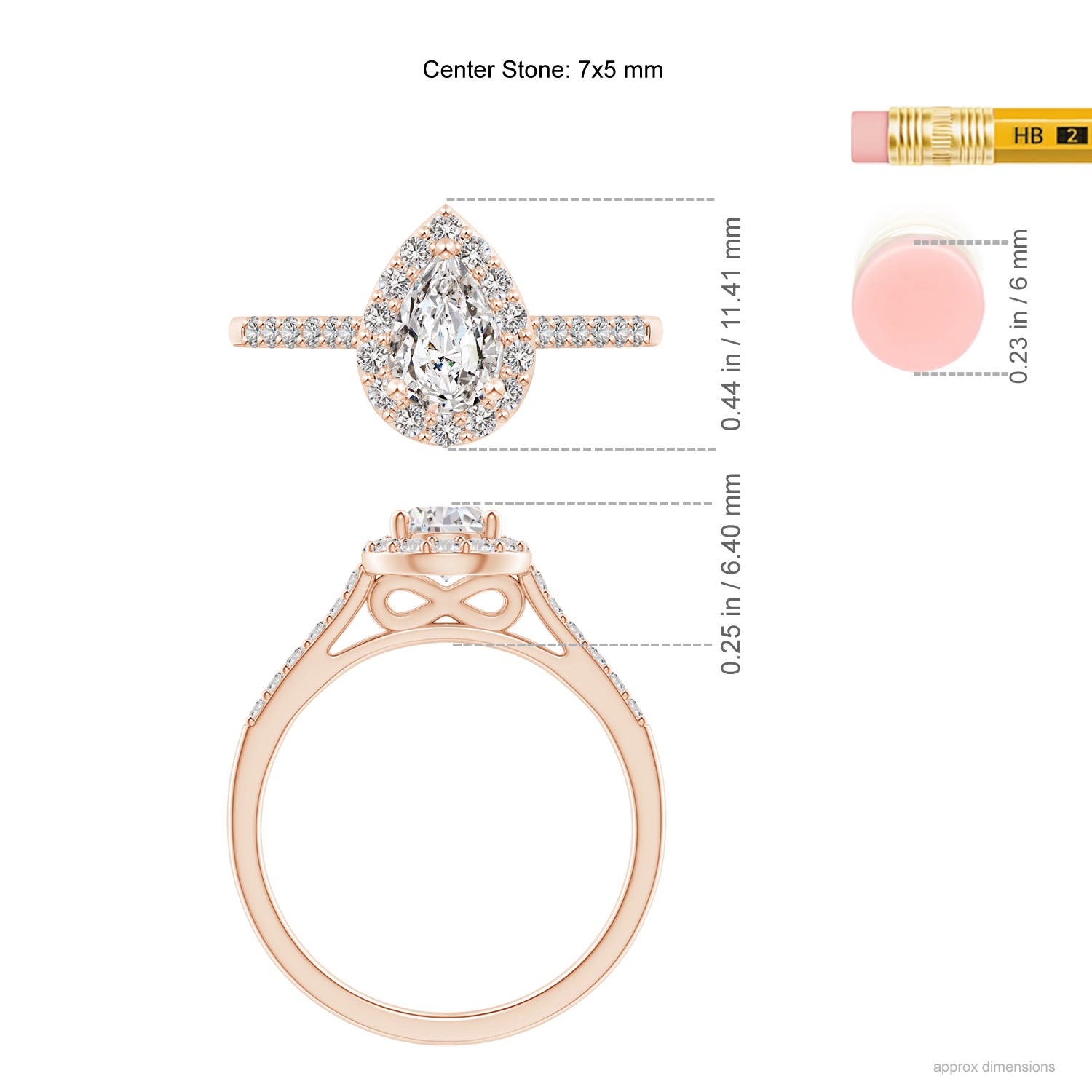 I-J, I1-I2 / 1 CT / 14 KT Rose Gold