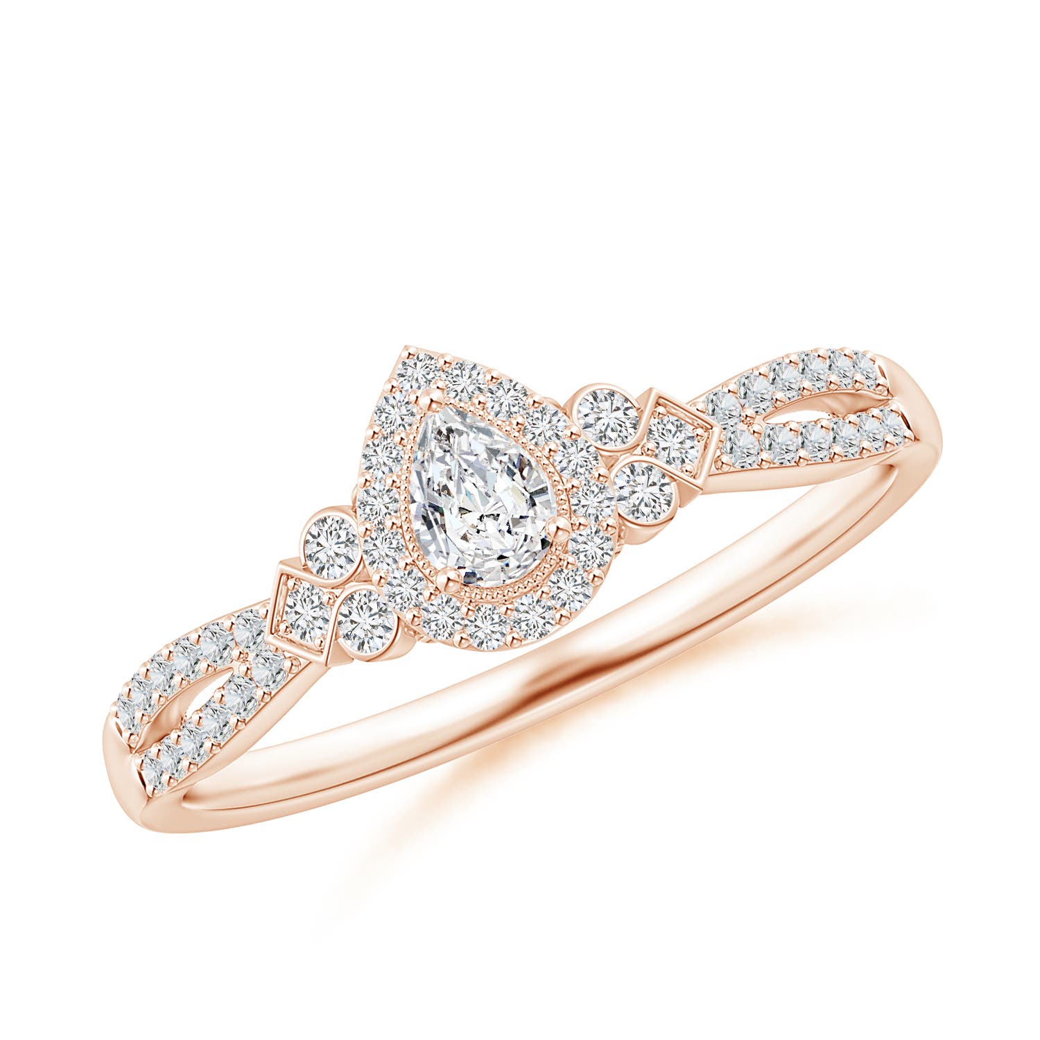 H, SI2 / 0.48 CT / 14 KT Rose Gold