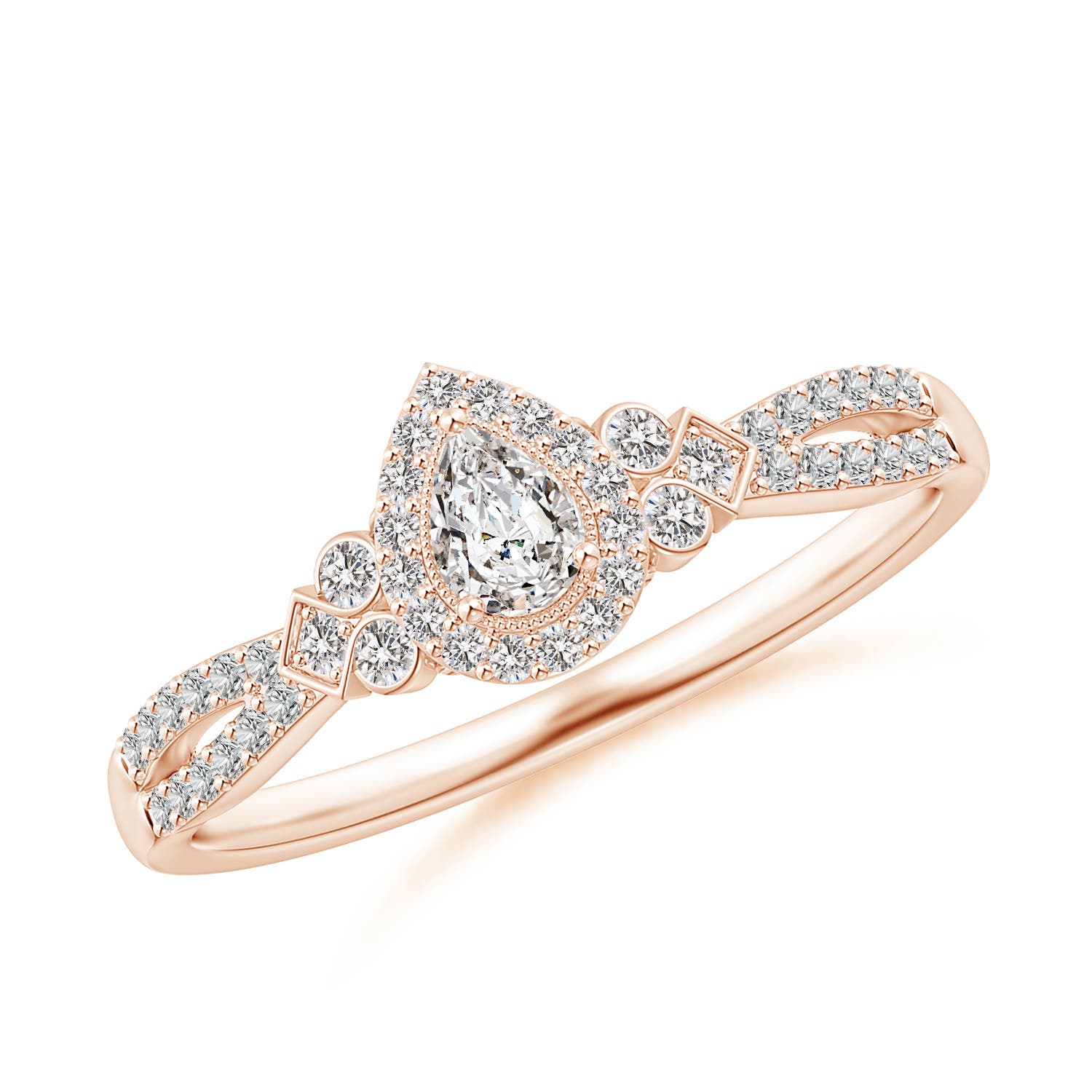 I-J, I1-I2 / 0.48 CT / 14 KT Rose Gold