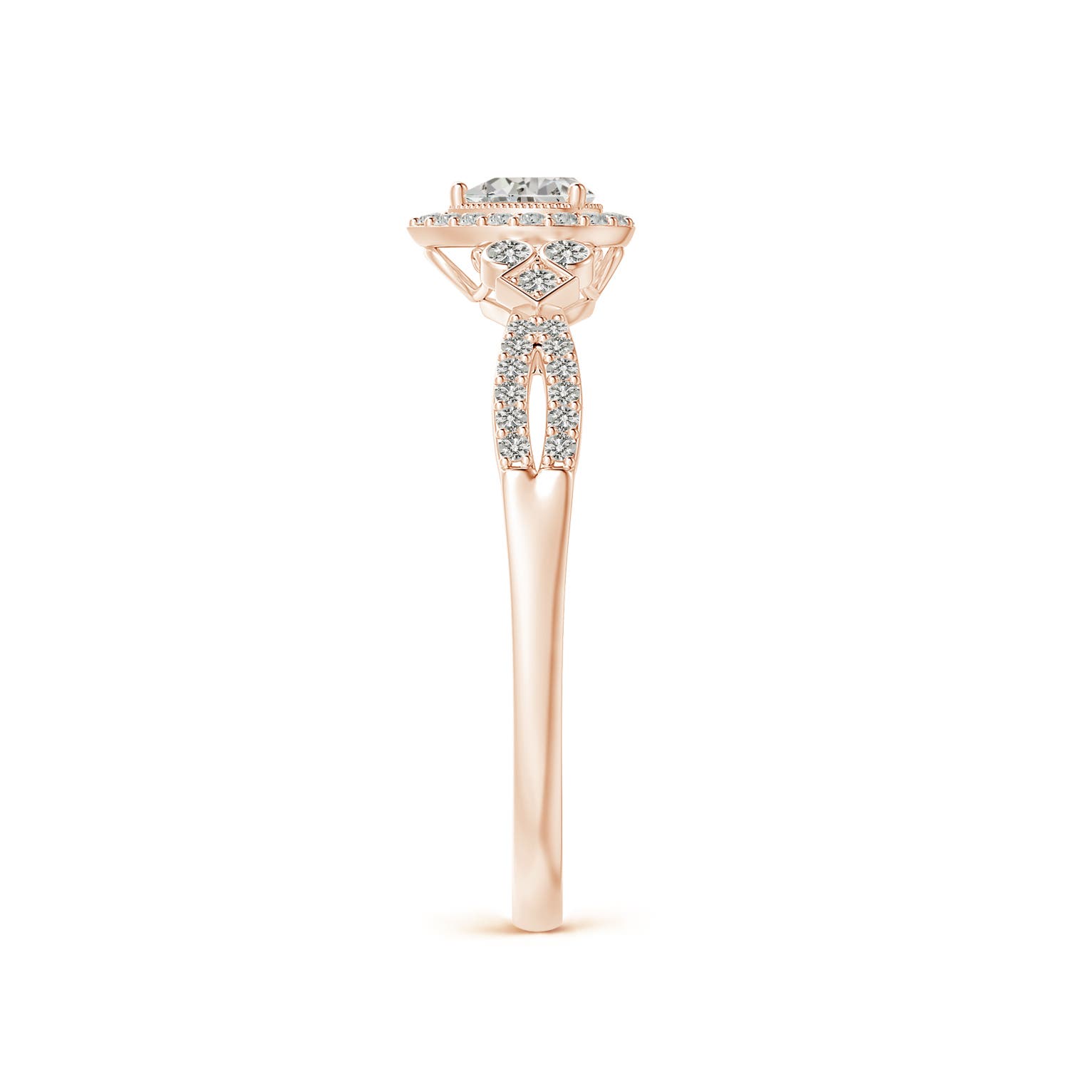 K, I3 / 0.48 CT / 14 KT Rose Gold