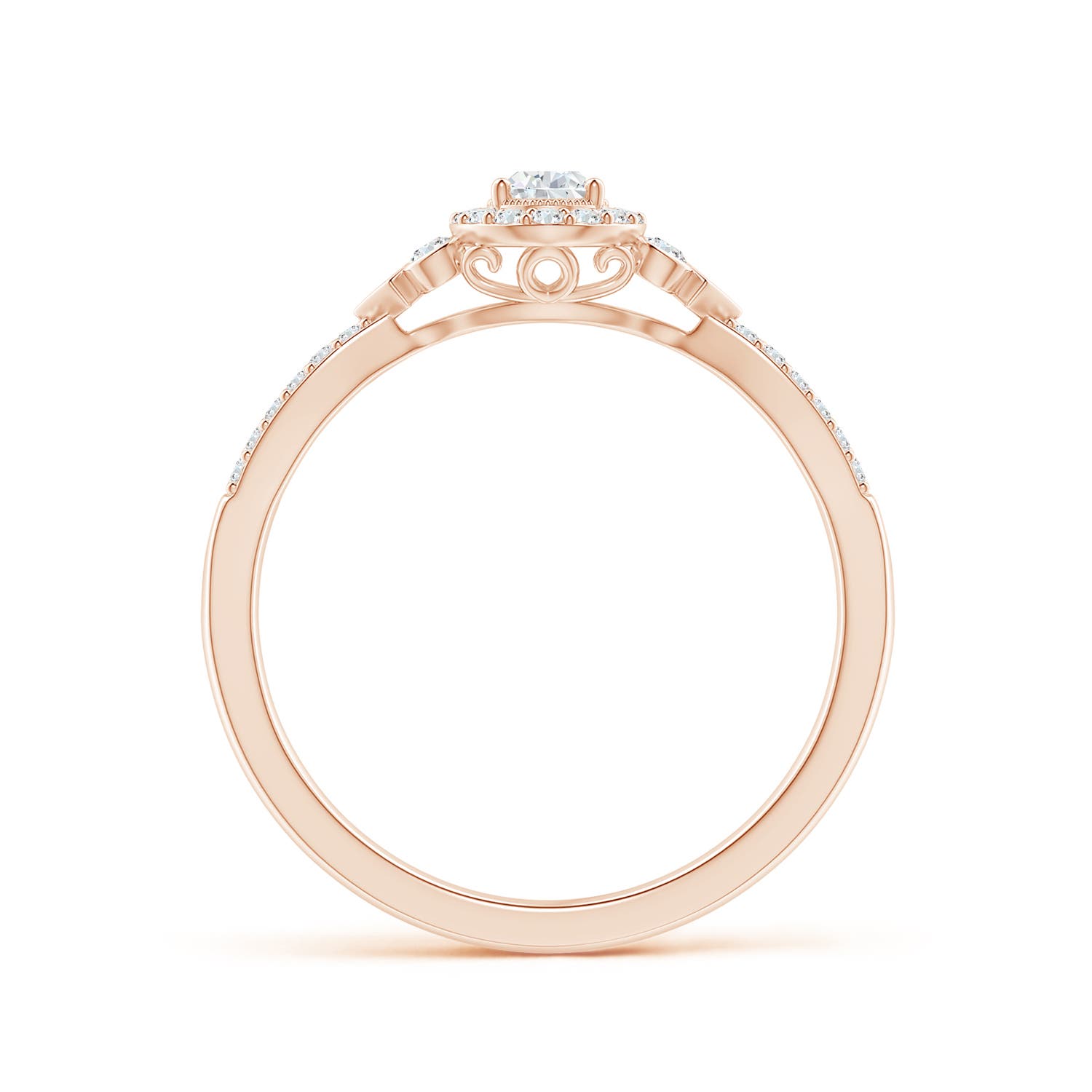 G, VS2 / 0.52 CT / 14 KT Rose Gold