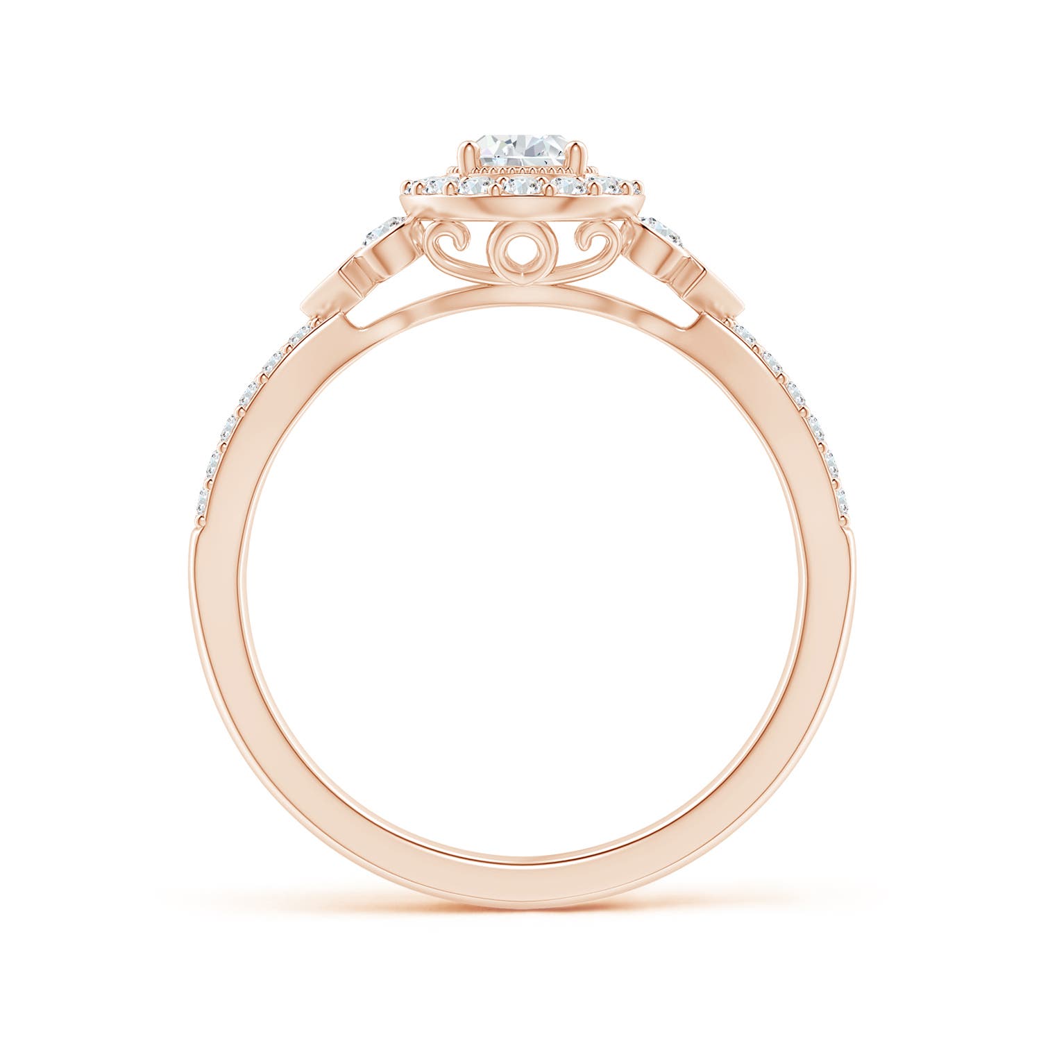 G, VS2 / 0.83 CT / 14 KT Rose Gold