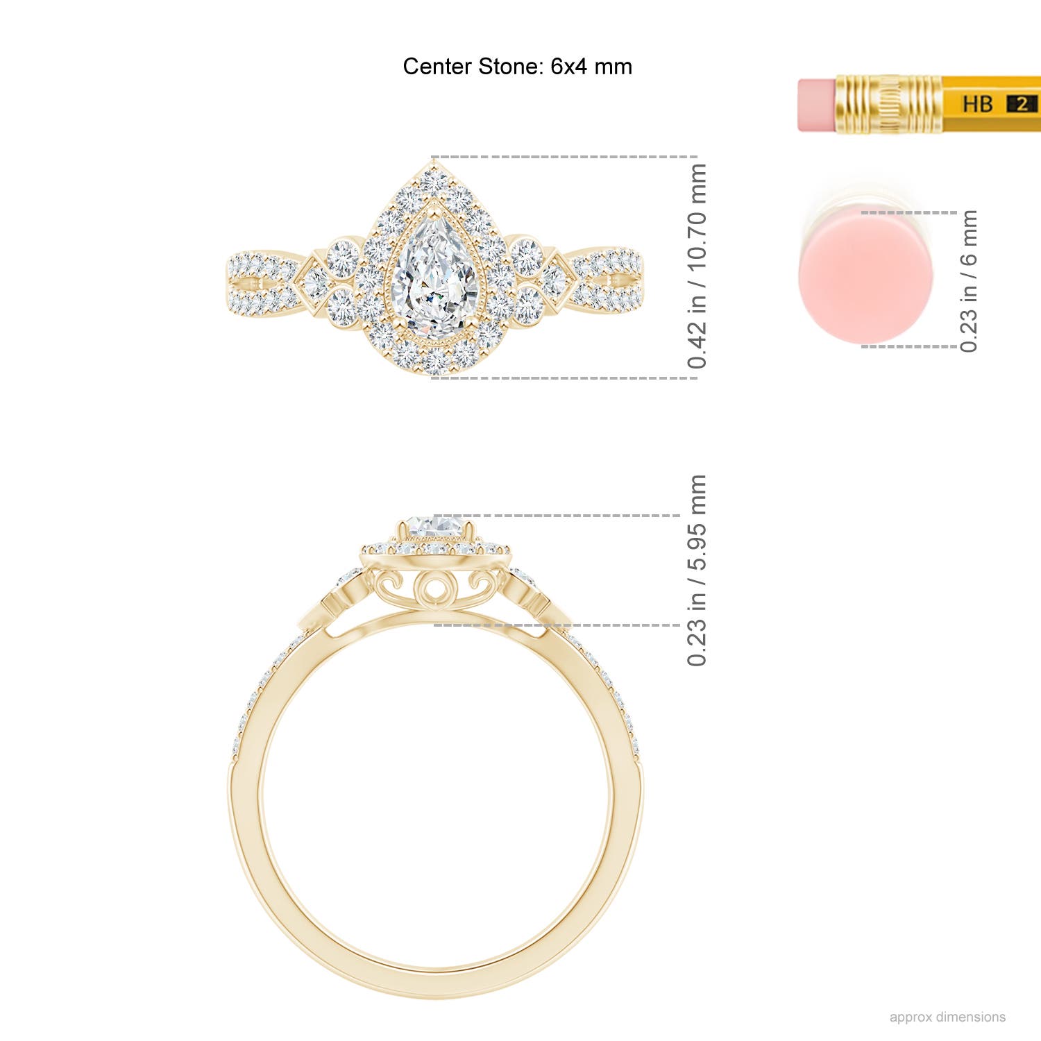 G, VS2 / 0.83 CT / 14 KT Yellow Gold