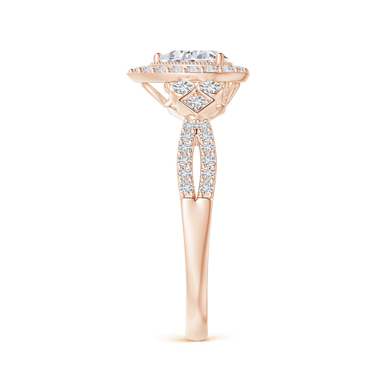 H, SI2 / 0.83 CT / 14 KT Rose Gold