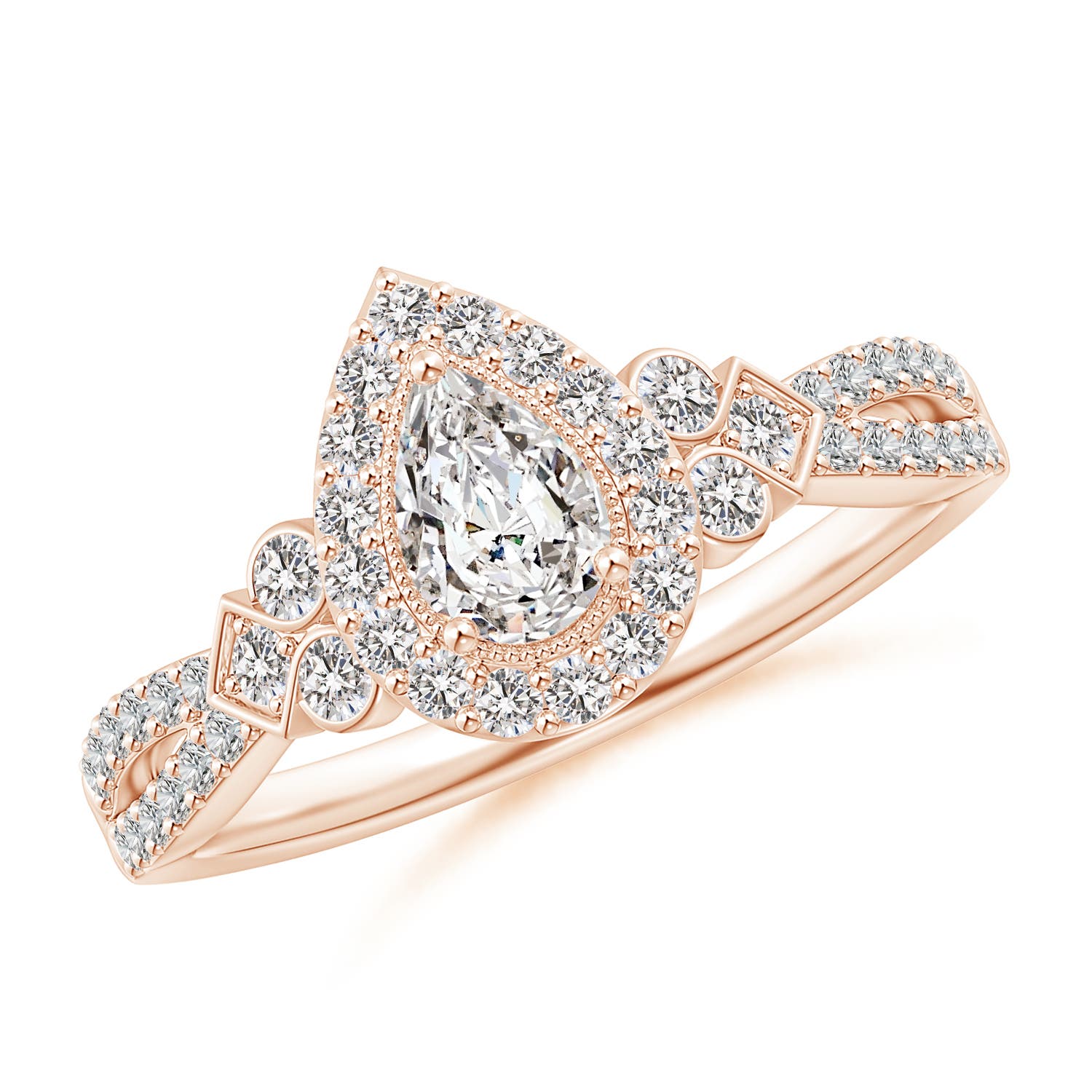 I-J, I1-I2 / 0.83 CT / 14 KT Rose Gold